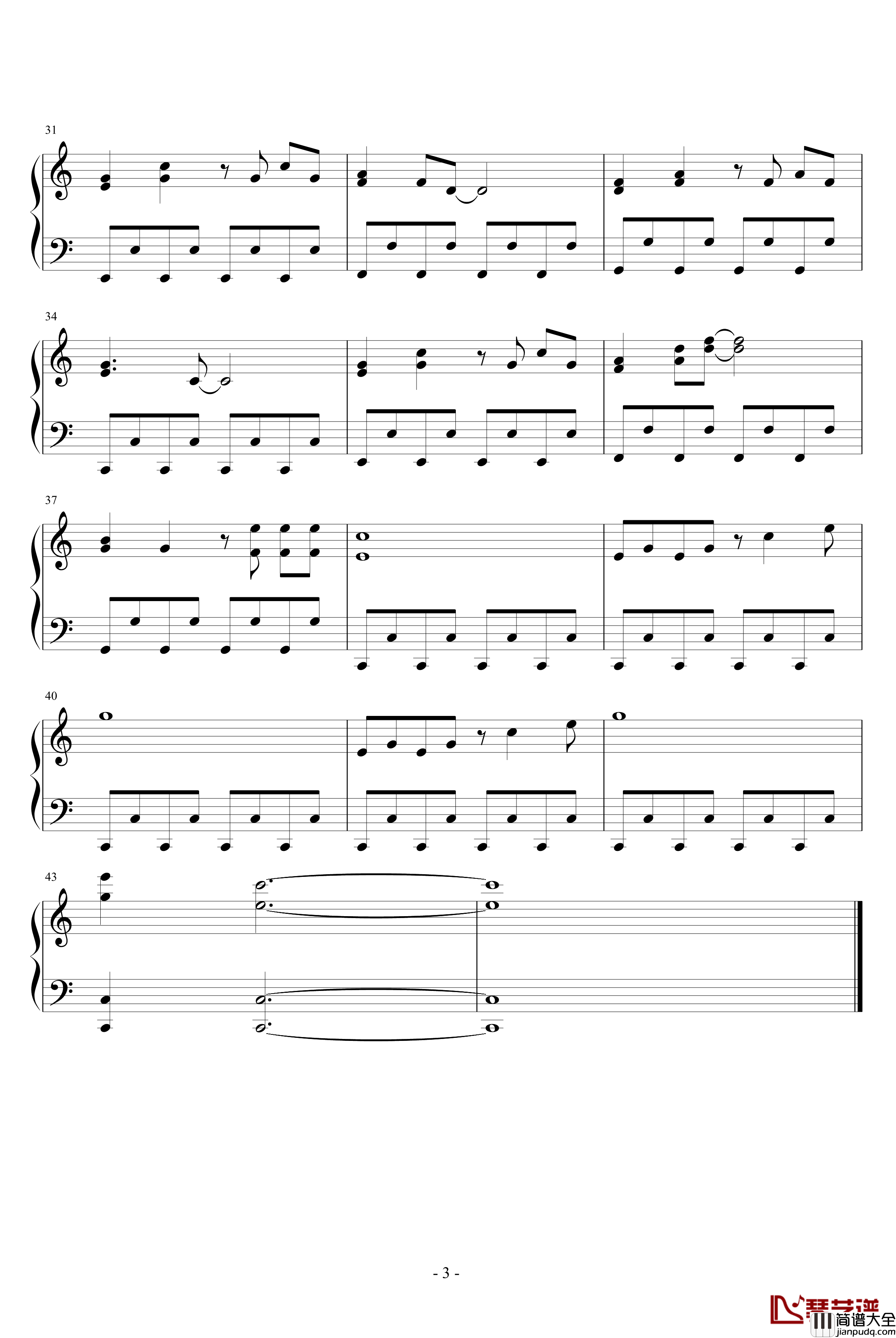 乘风破浪钢琴谱_晴天2008