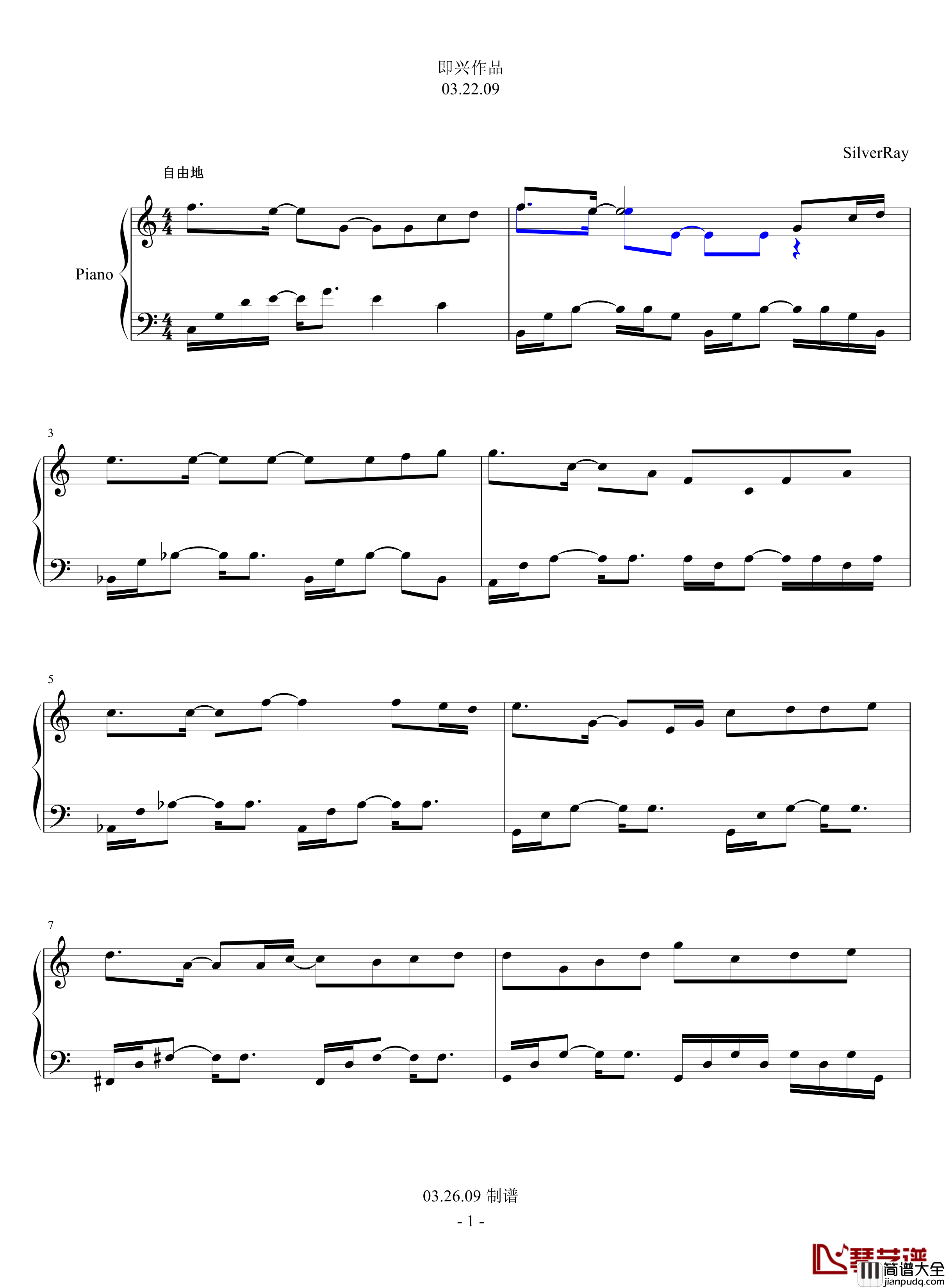 即兴钢琴谱_03.22.09_SilverRay