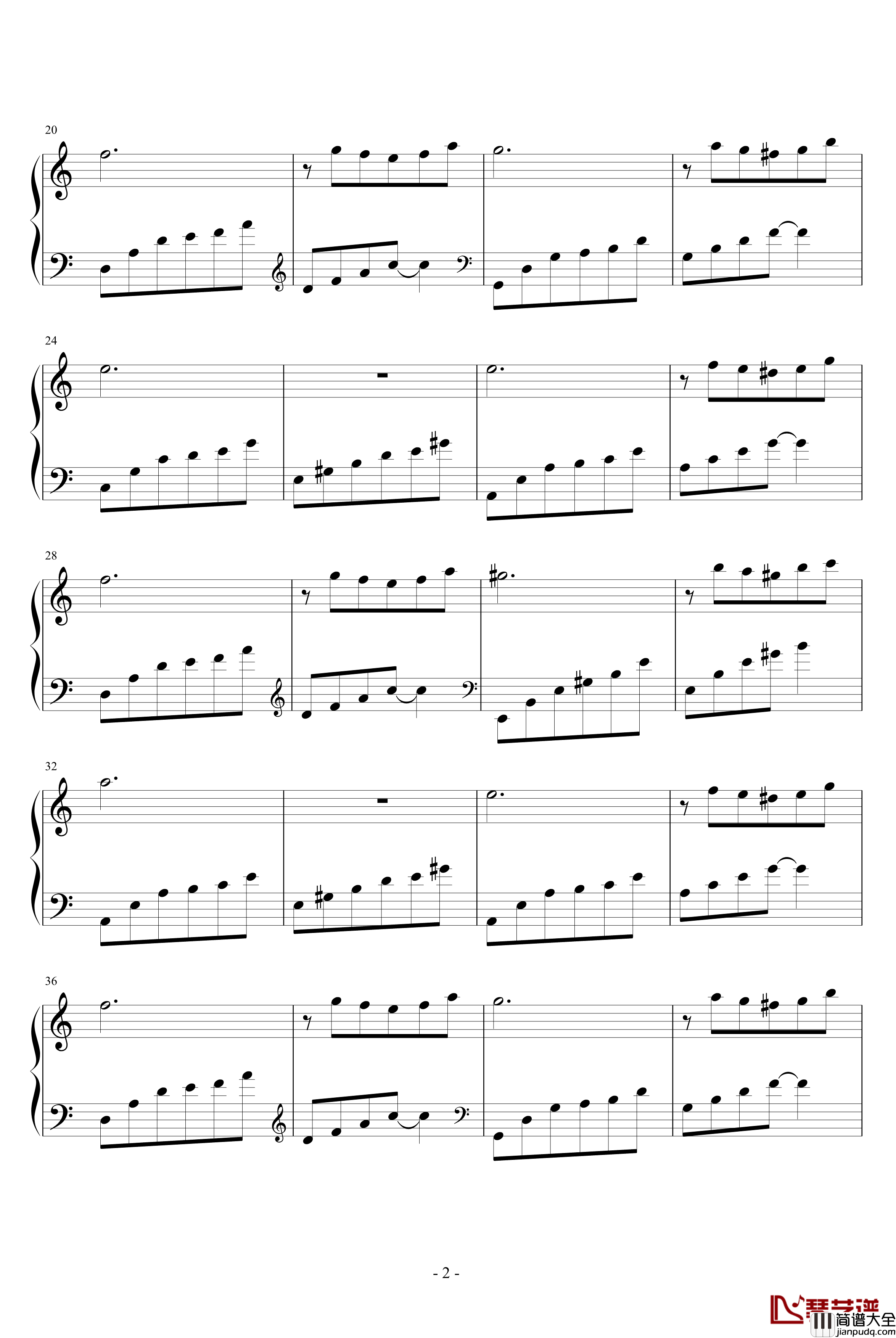 在你成为回忆之前钢琴谱_西瓜小洛