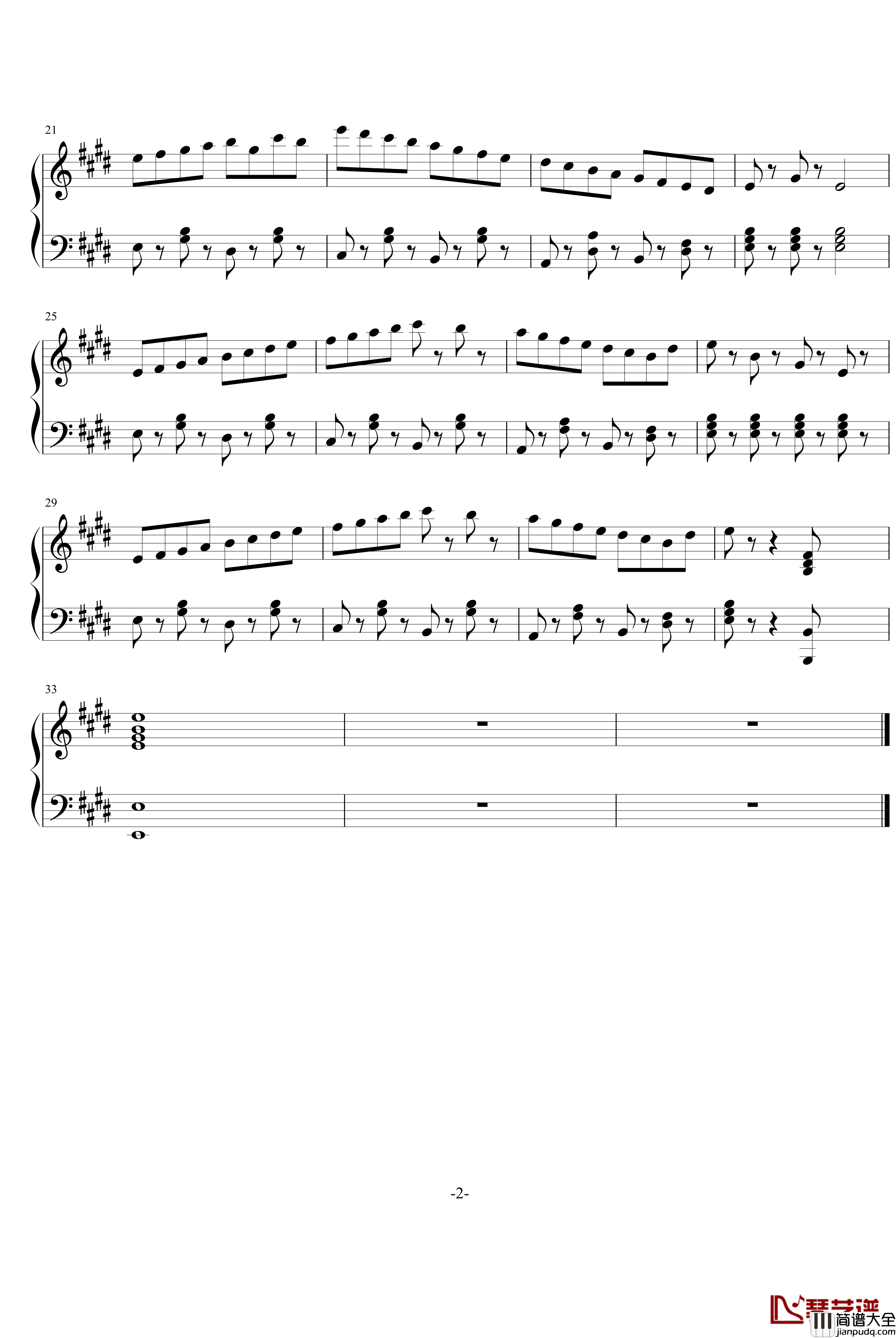 小练习曲钢琴谱_梁宇俊