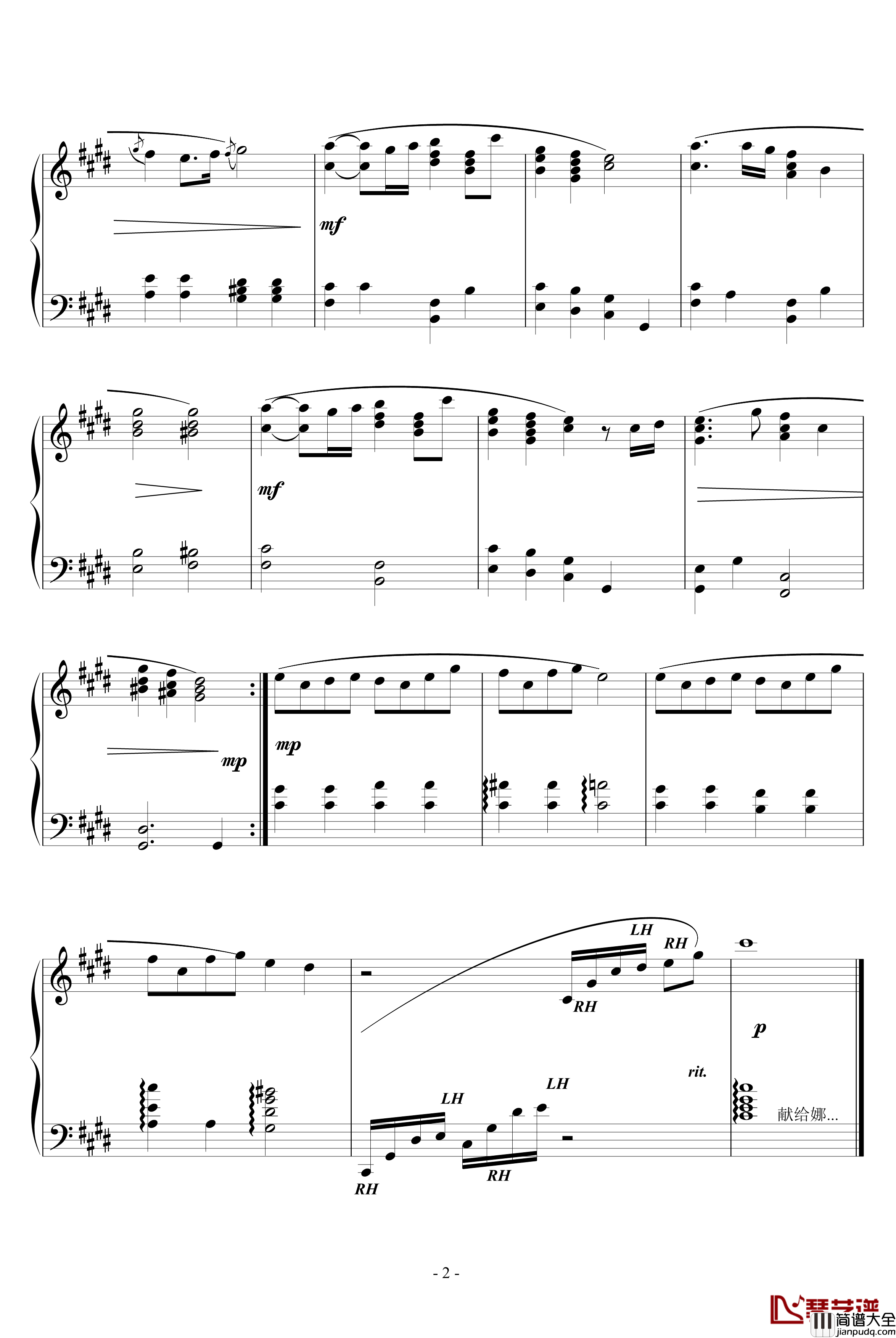 TENDERNESS钢琴谱_款款柔情_班得瑞_Bandari