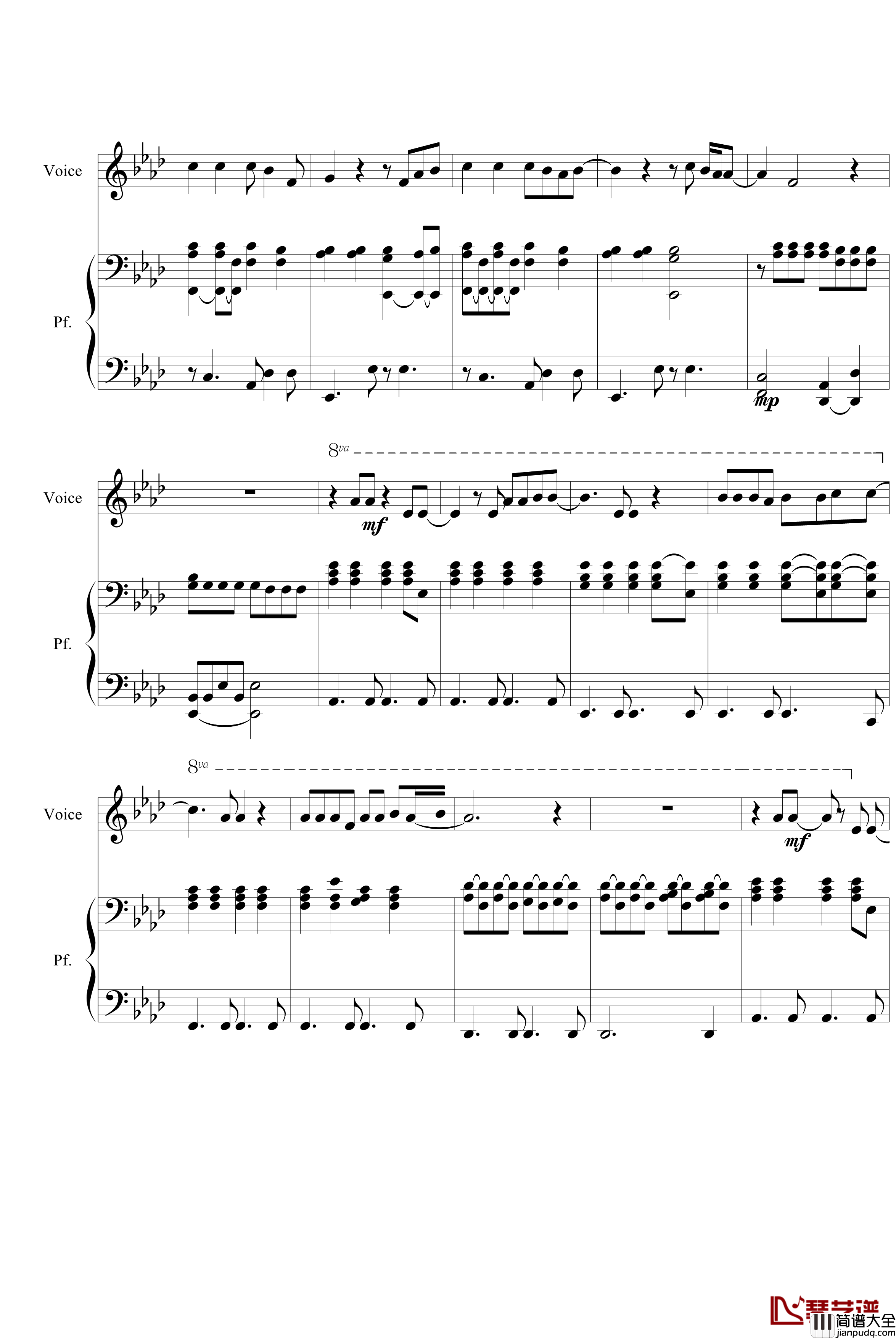 Run钢琴谱_Leona_Lewis_Leona_Lewis