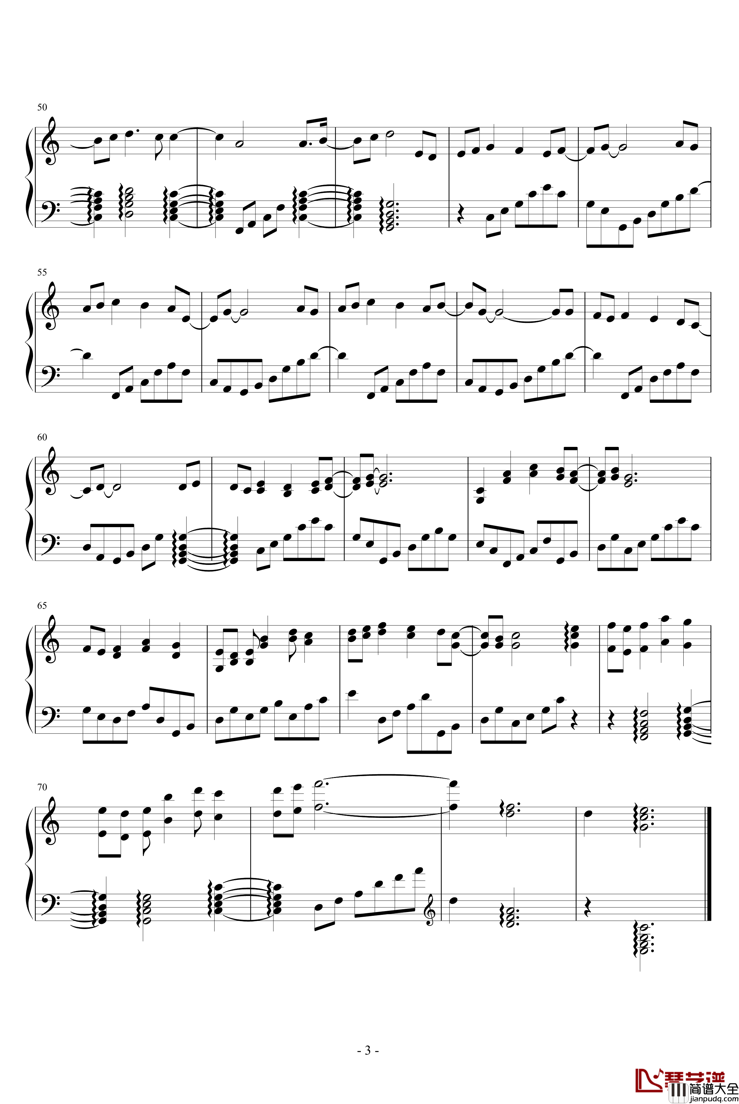 梦想·飞翔钢琴谱_兔子