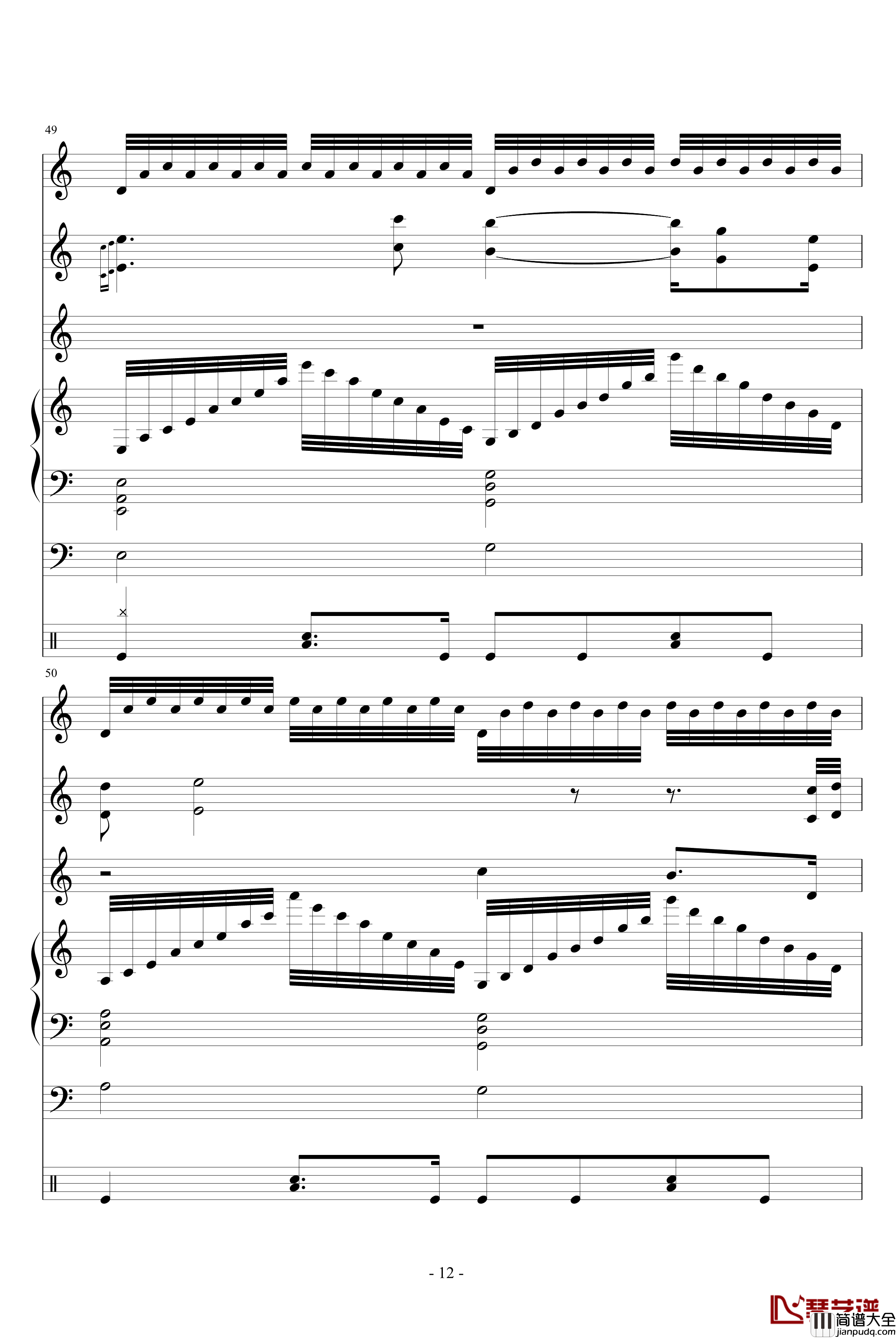 永恒钢琴谱_总谱_吥洅箛單