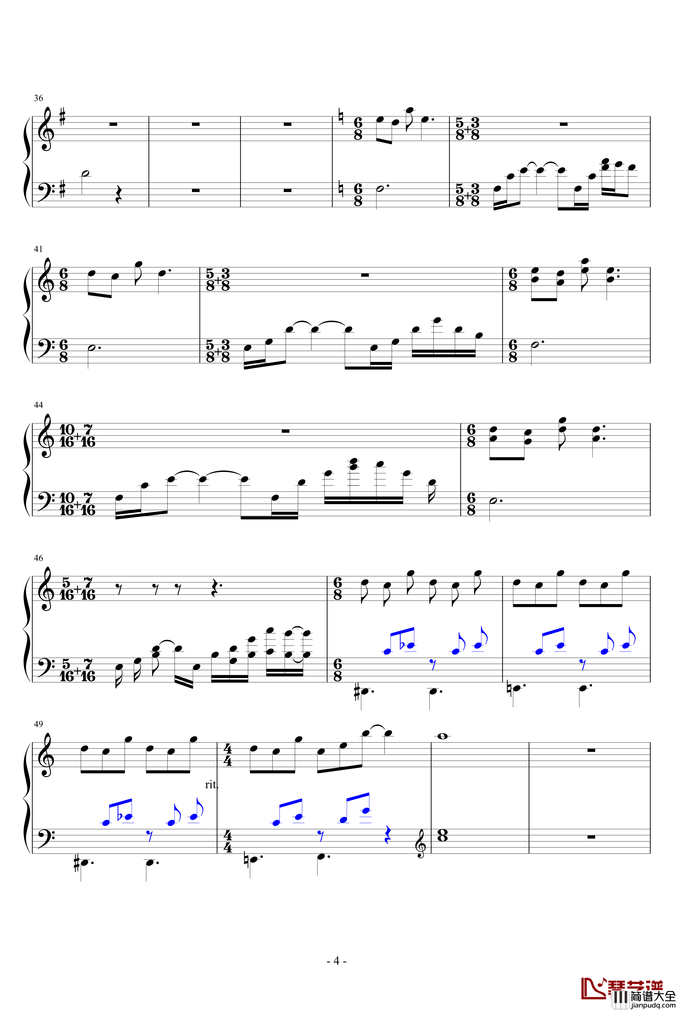 Hope钢琴谱_the_Best_of_KEY_Key