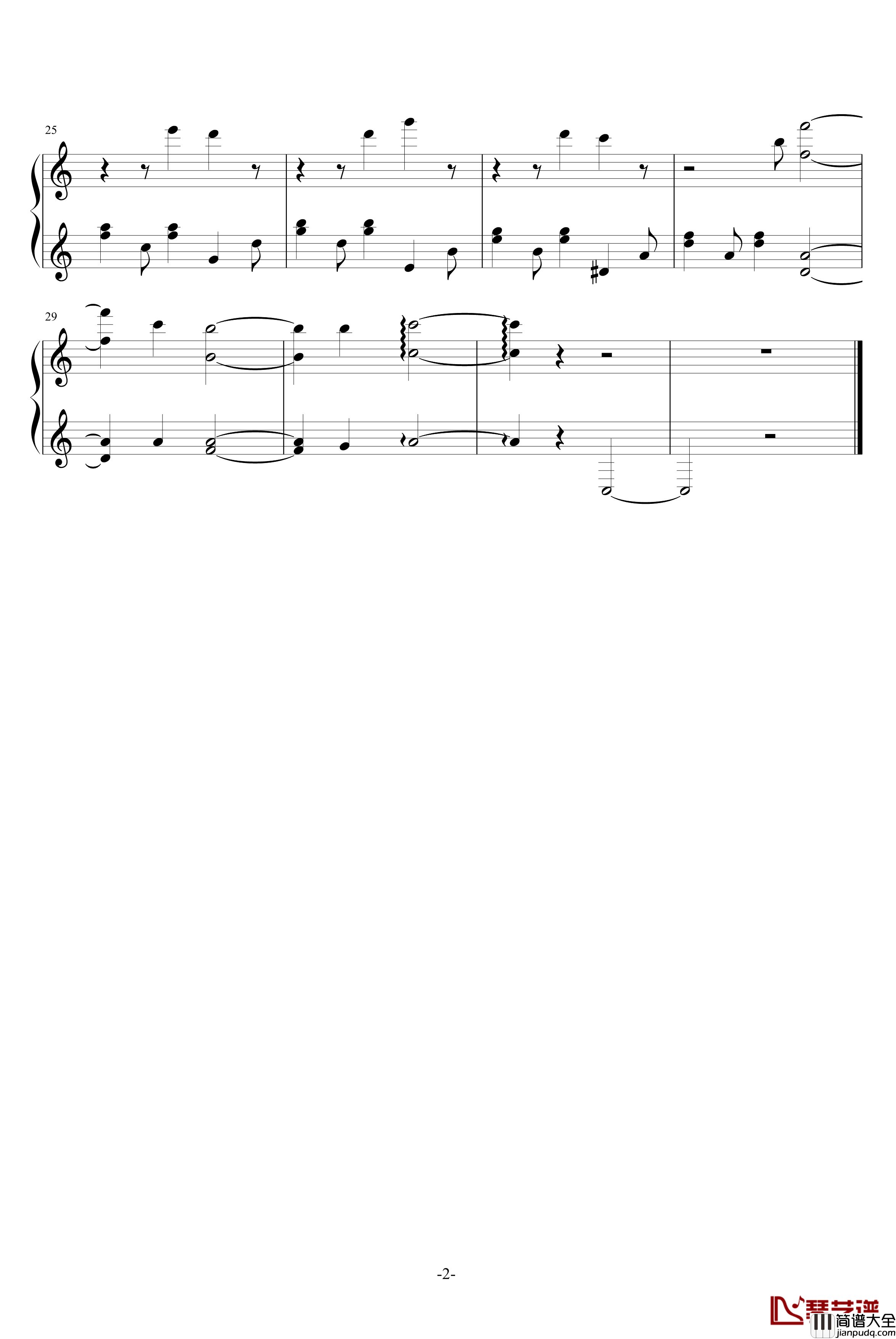 片刻回忆钢琴谱_小超199302