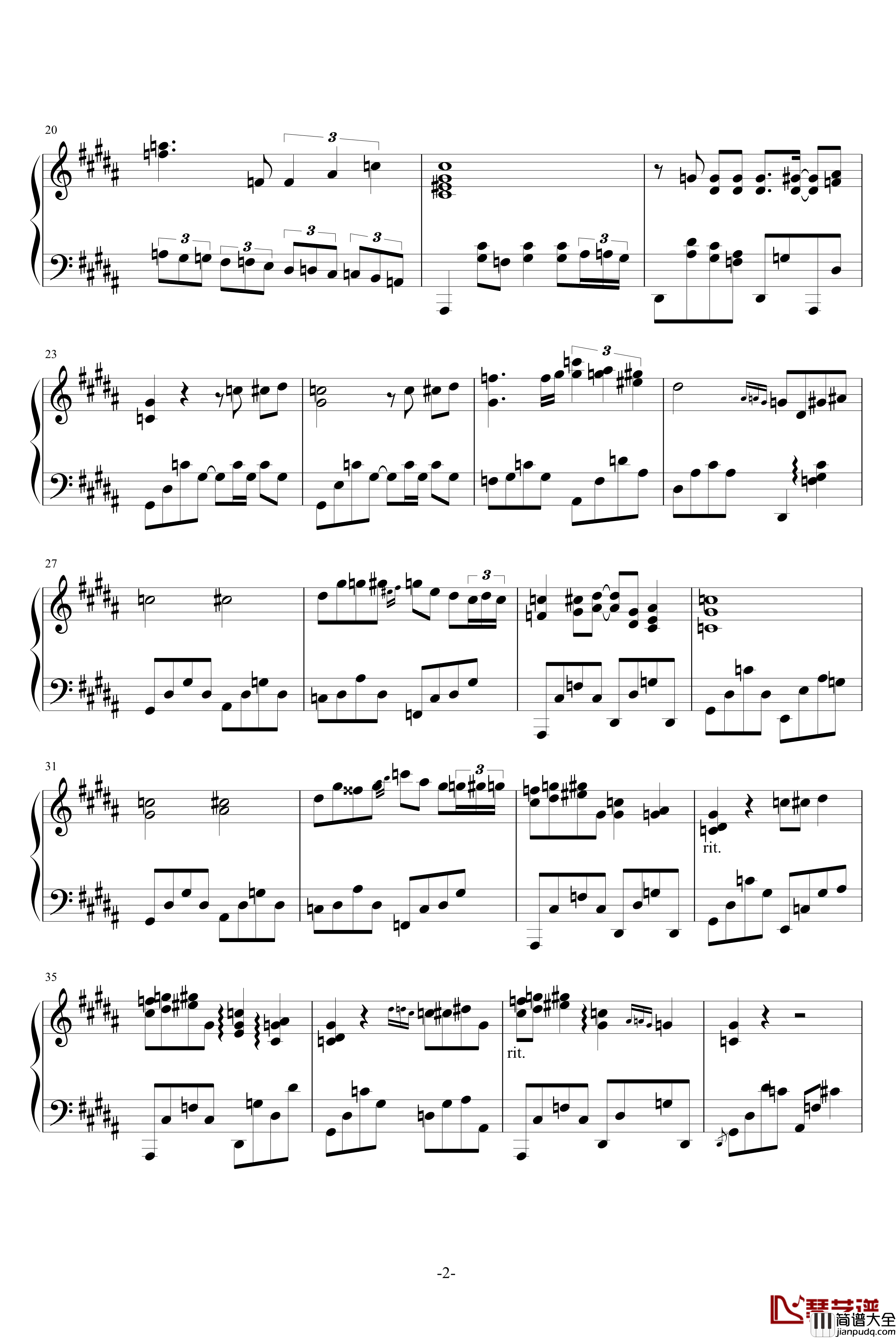 昔日校道钢琴谱_天心琴