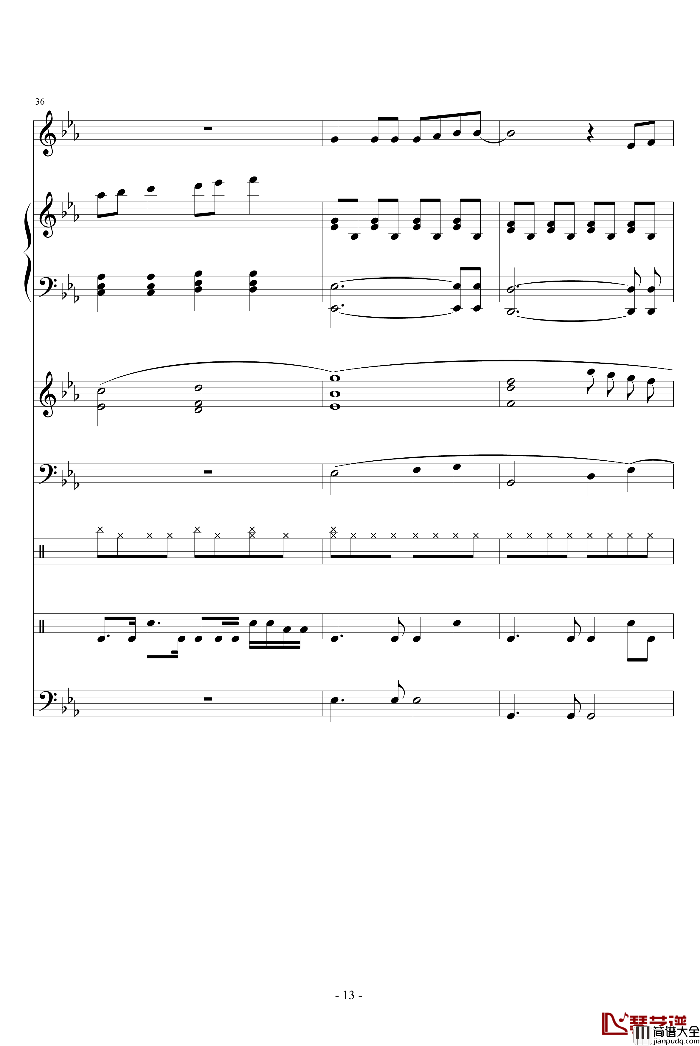 过去的幸福钢琴谱_CanonJ