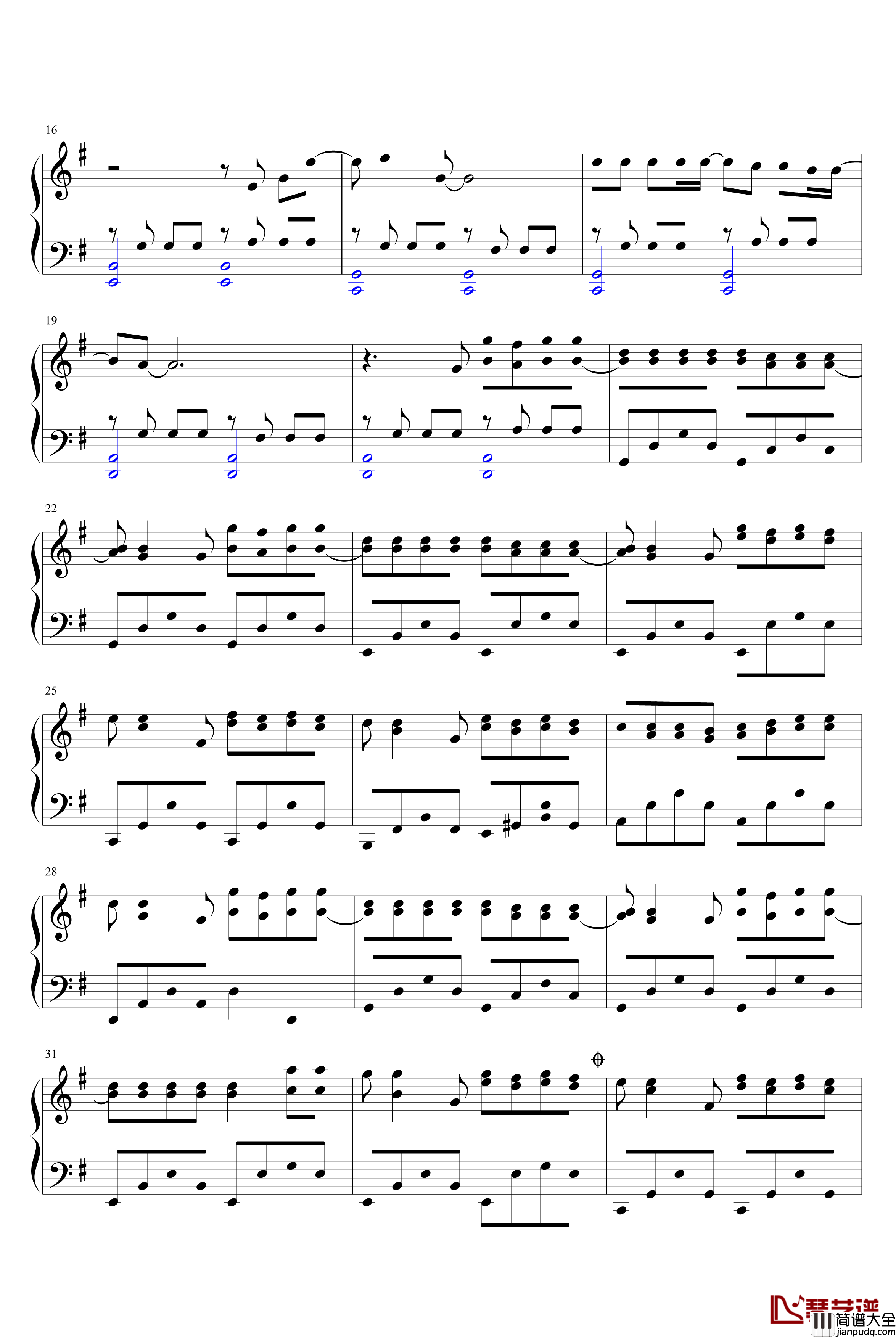 不能说的秘密钢琴谱_Charm2_周杰伦