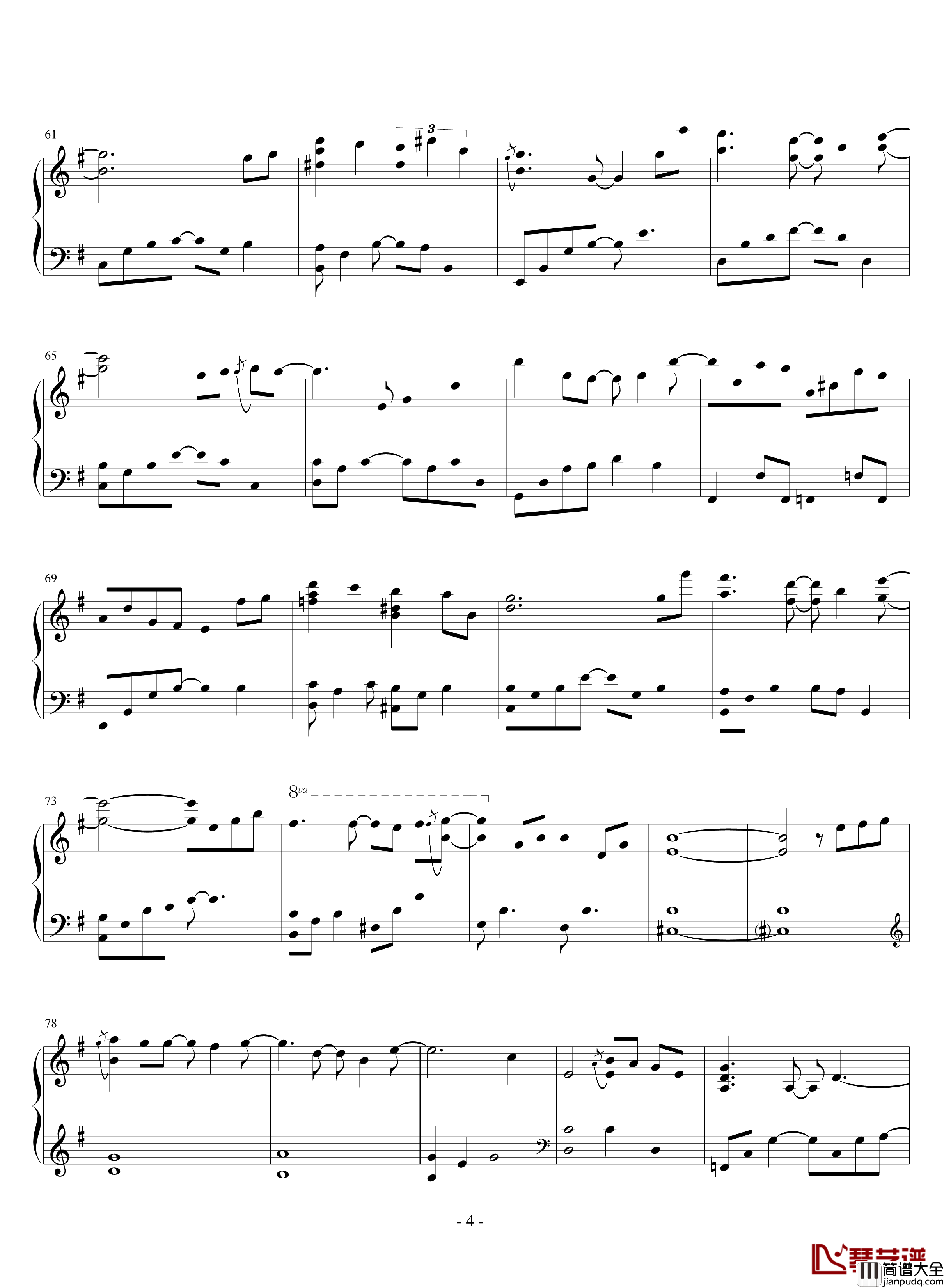 Letter钢琴谱_Yiruma