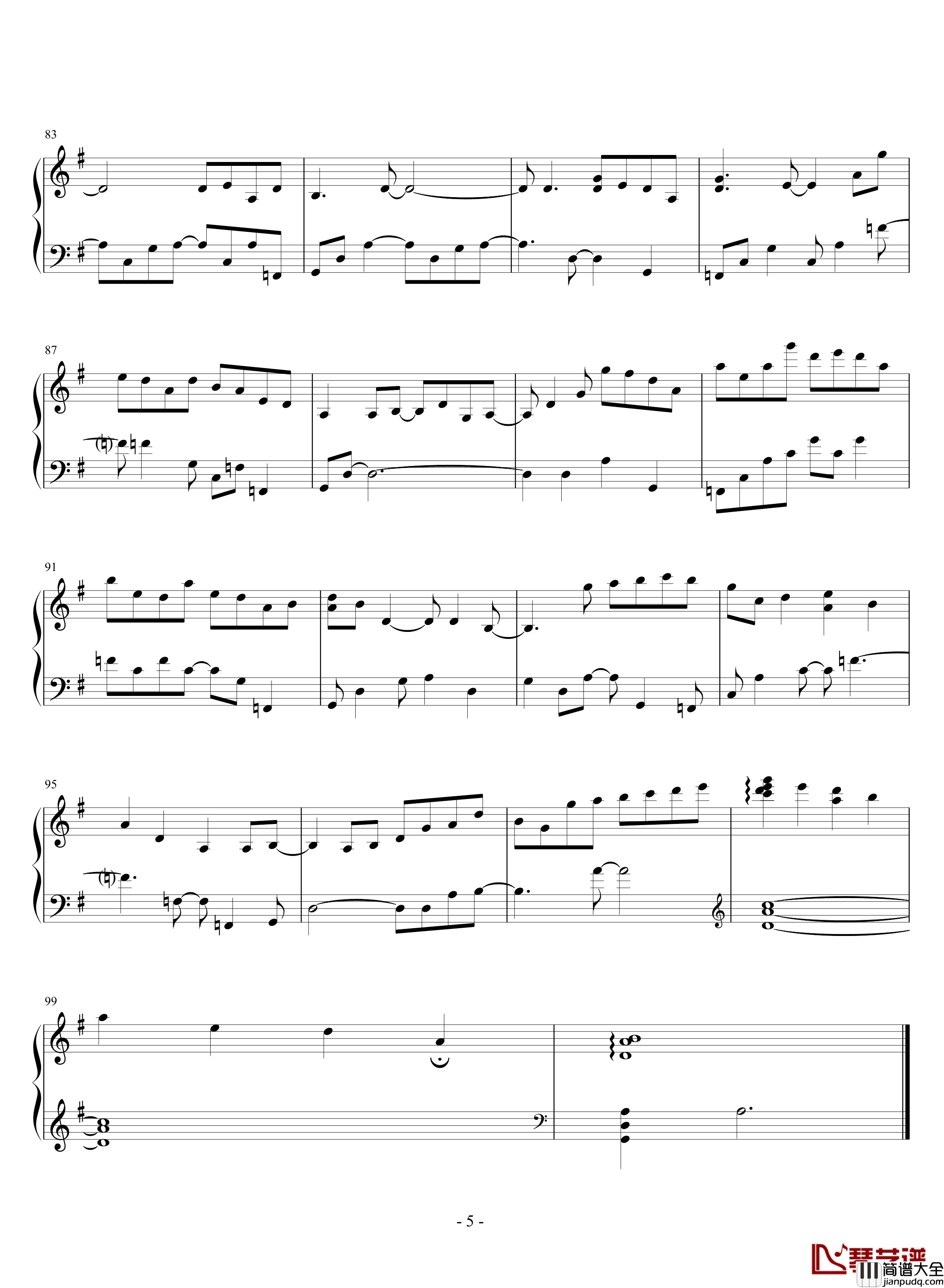 Letter钢琴谱_Yiruma