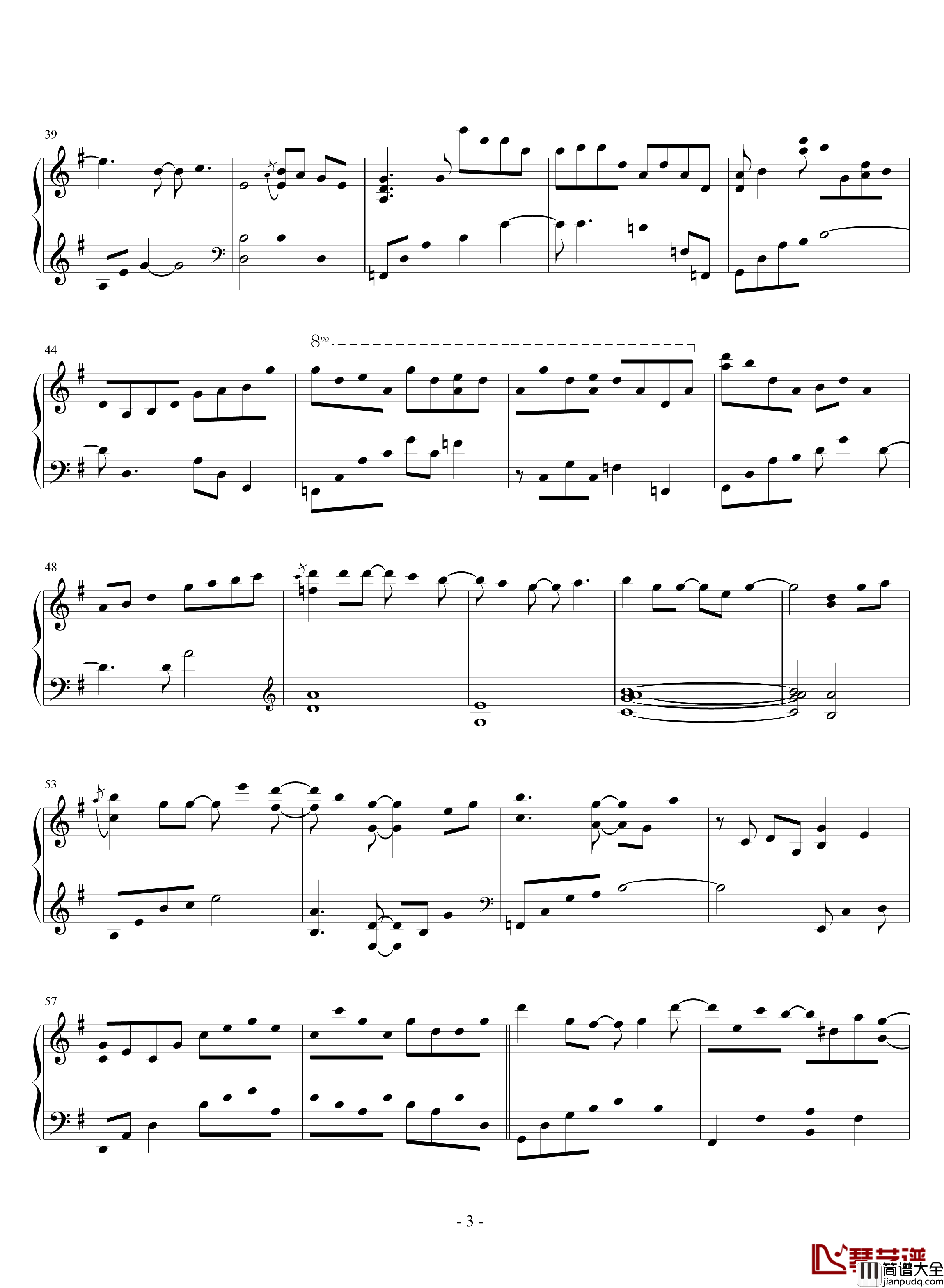 Letter钢琴谱_Yiruma