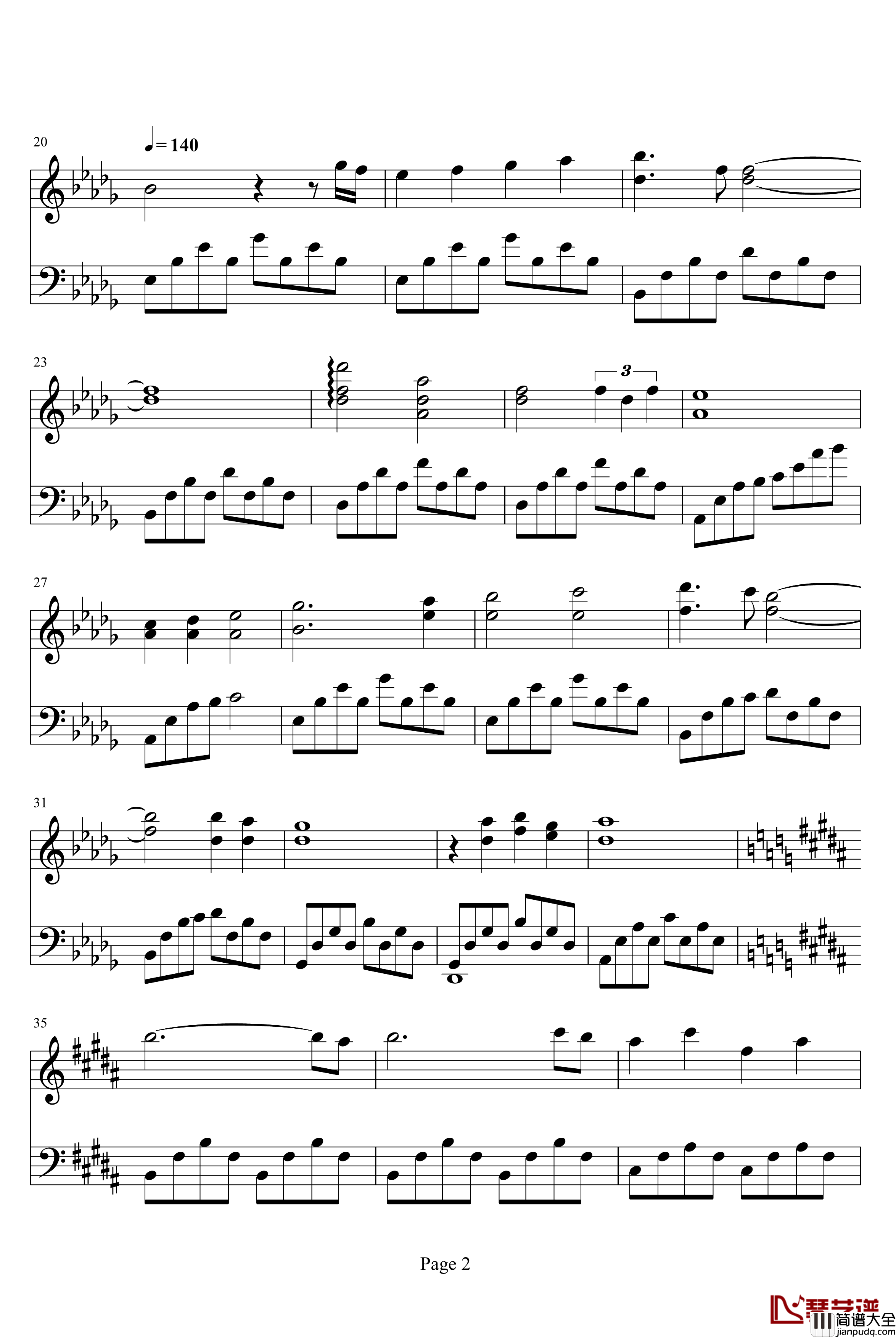 ef_a_tale_of_memorizes钢琴谱_悠久之翼