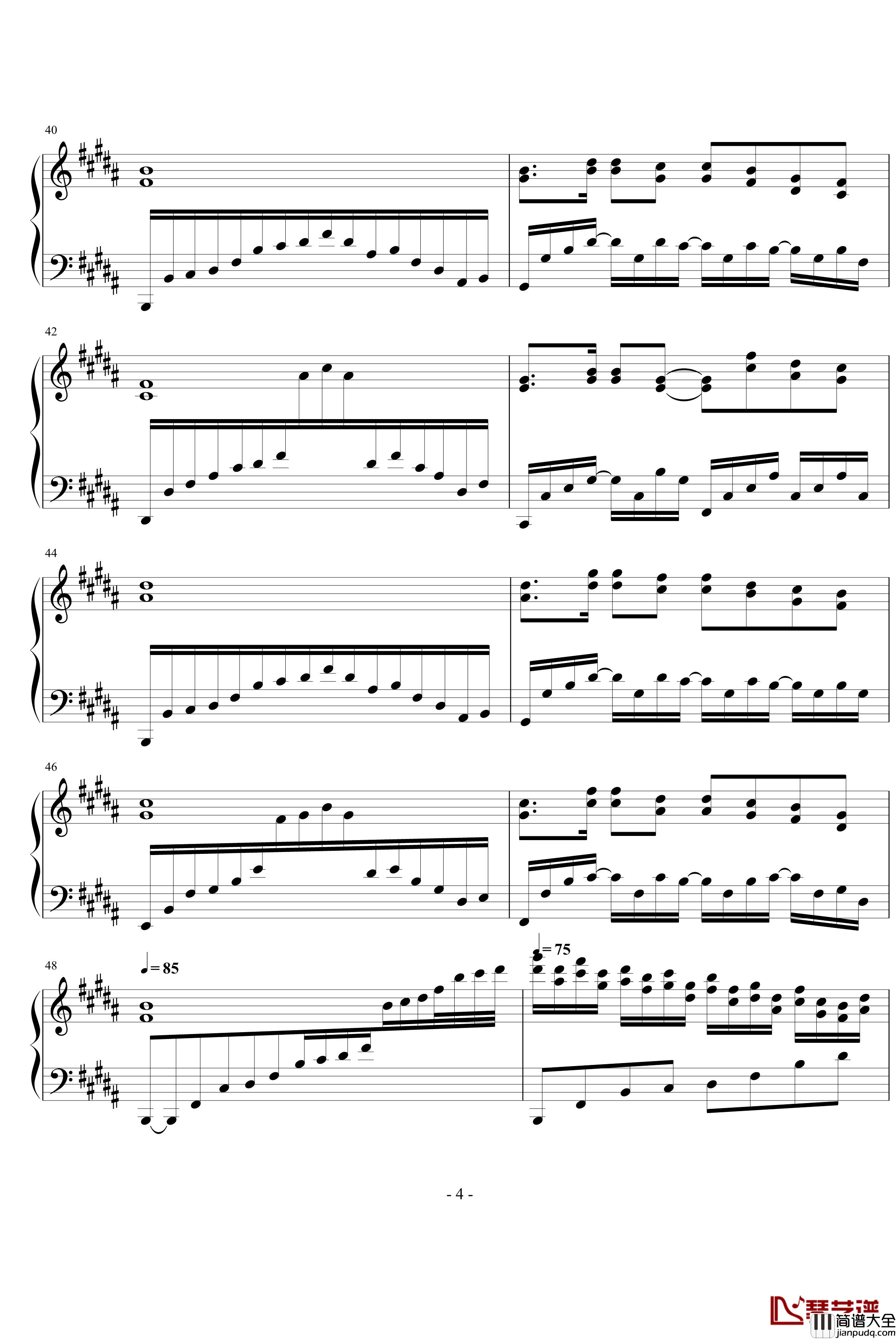 通幽之径钢琴谱_钢琴叫兽