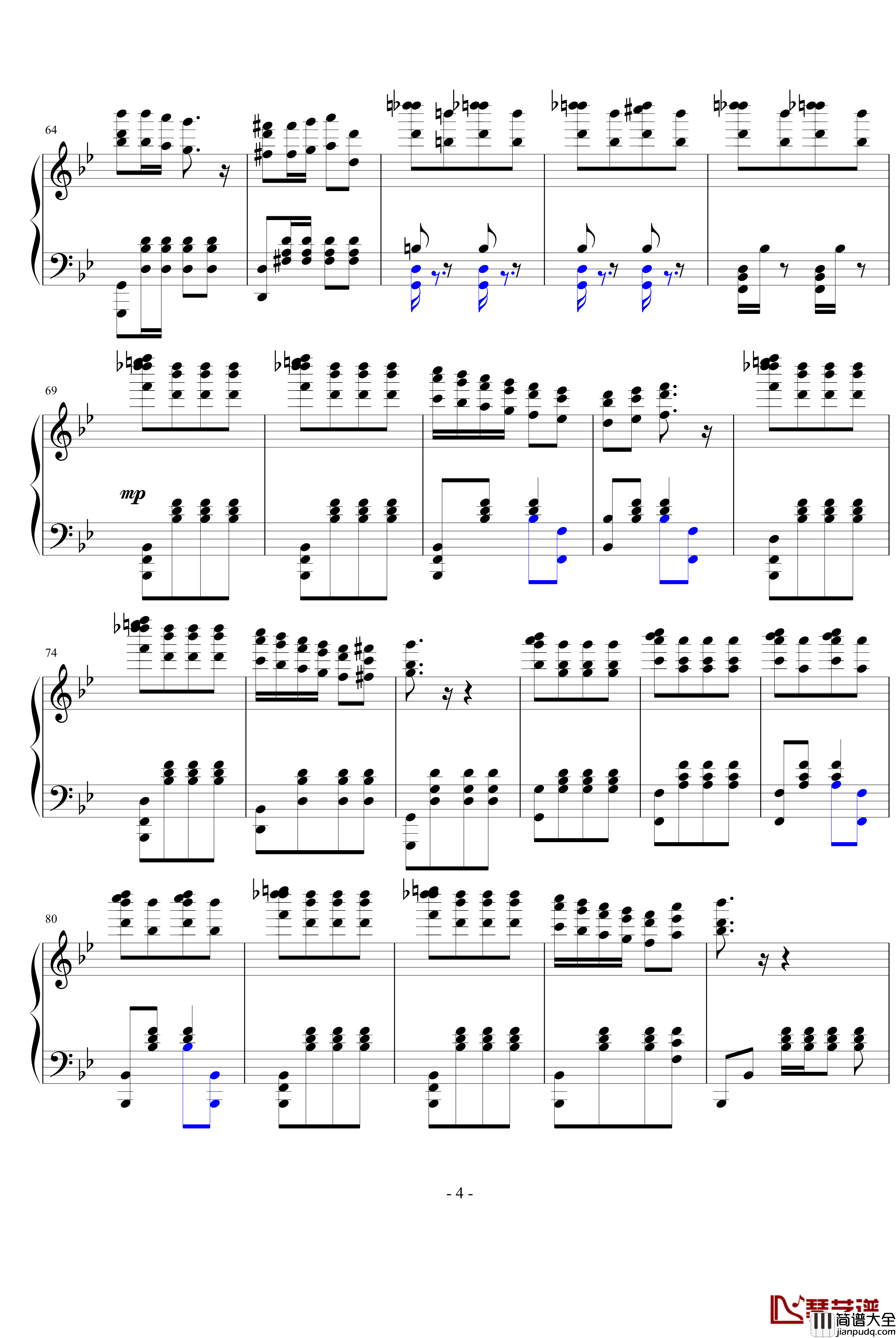 土耳其进行曲钢琴谱_老贝原版_贝多芬_beethoven