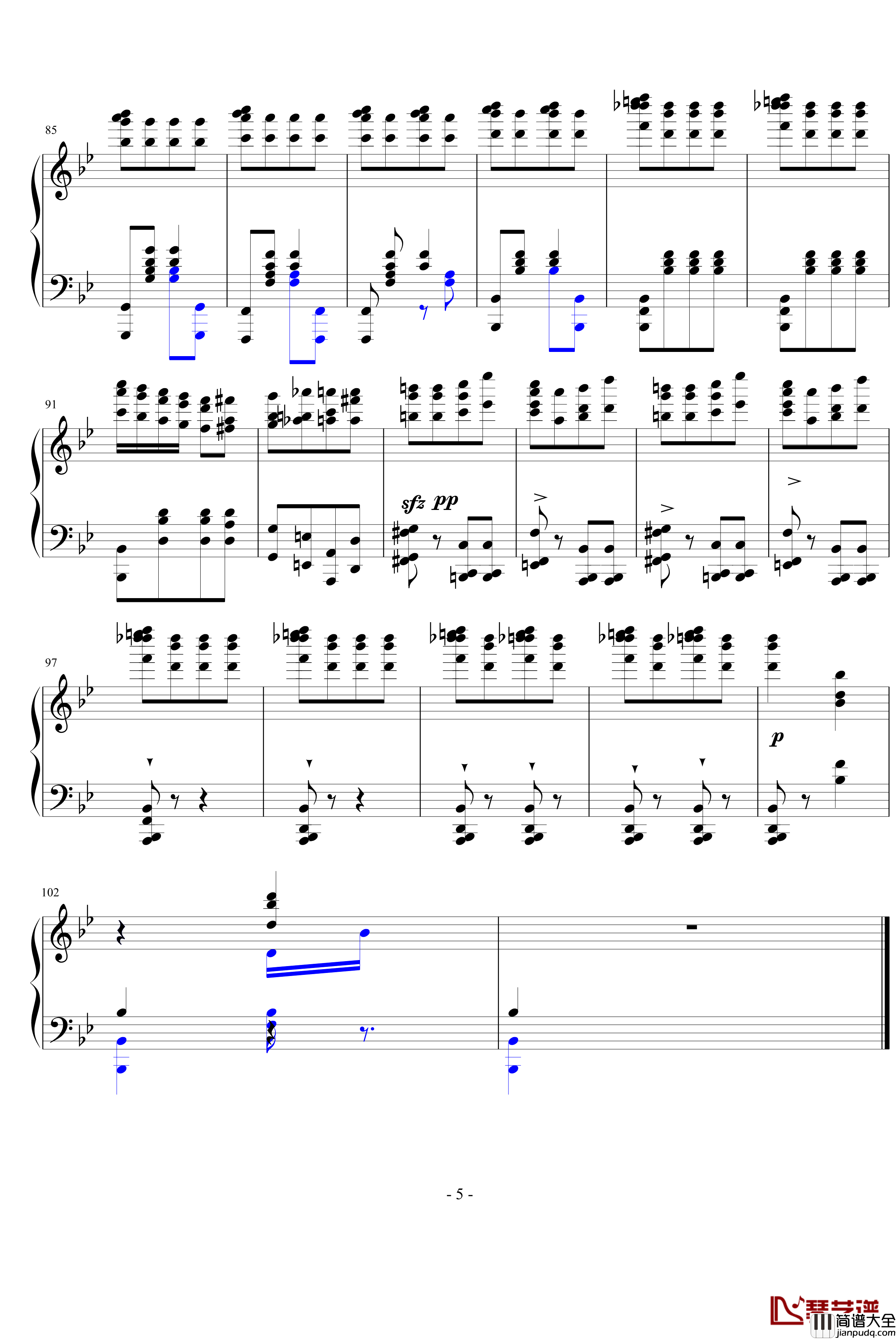 土耳其进行曲钢琴谱_老贝原版_贝多芬_beethoven