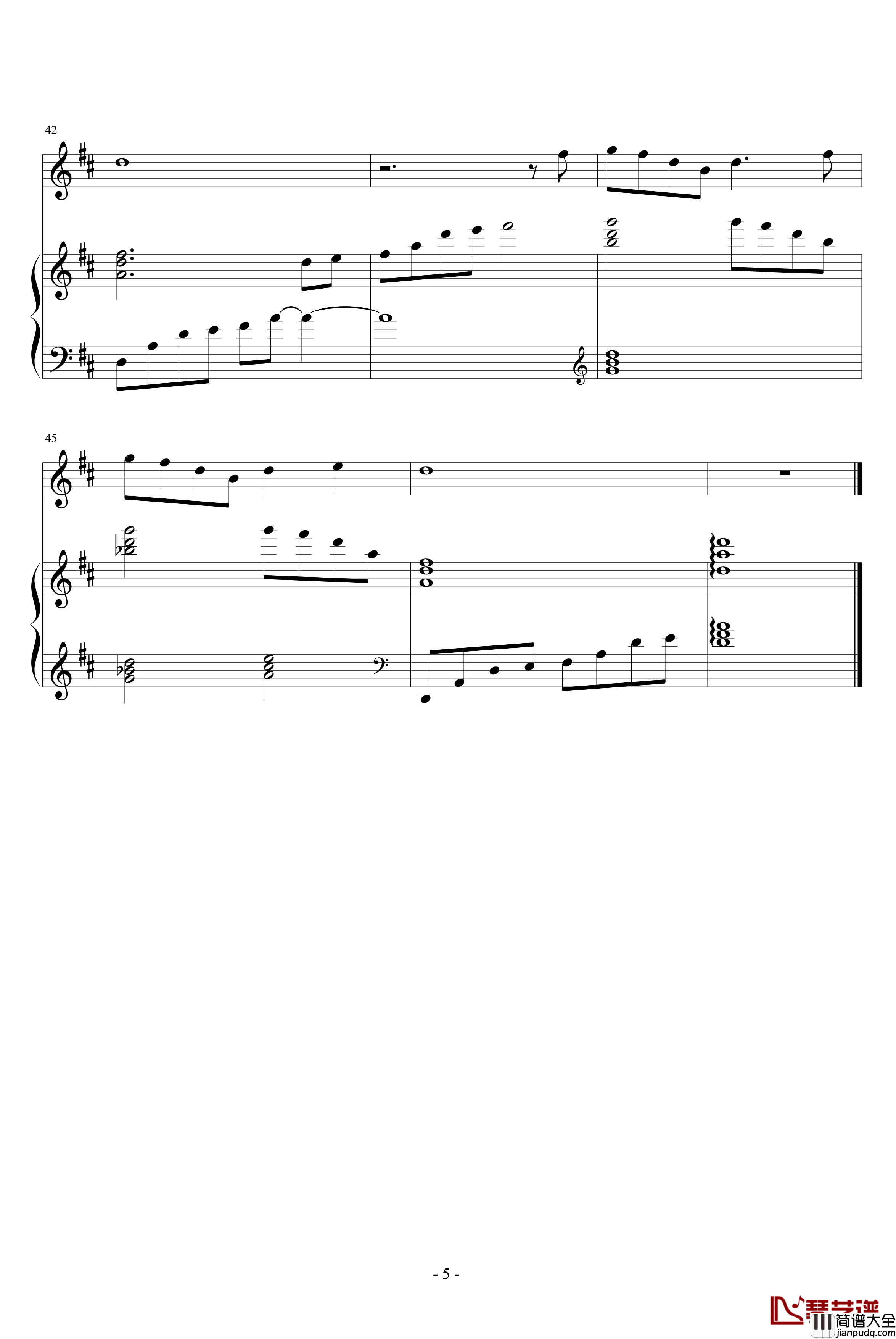 我愿意钢琴谱_弹唱版_zhoucong009