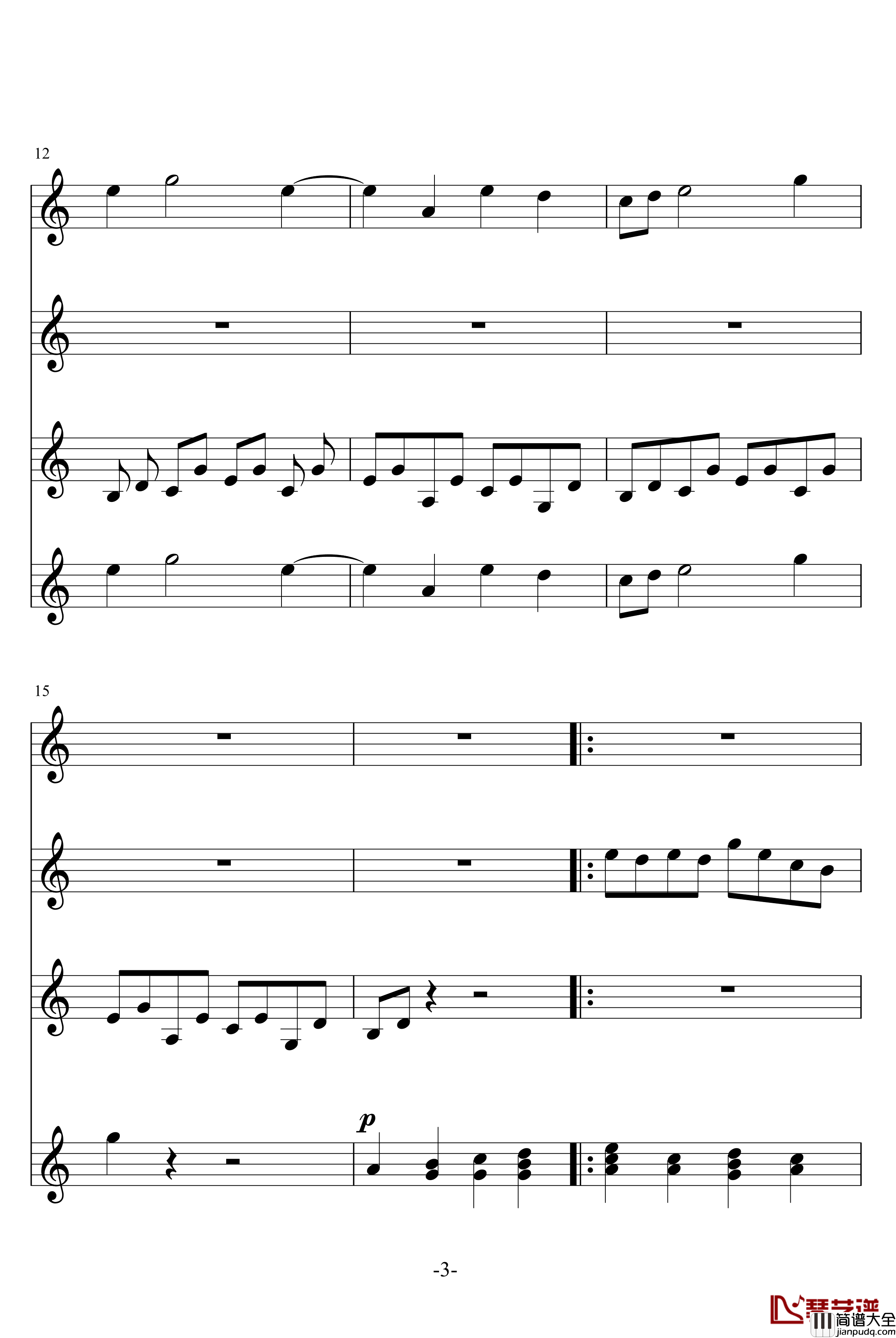 荒野上的小狐狸钢琴谱_原创,未完成_水落月痕