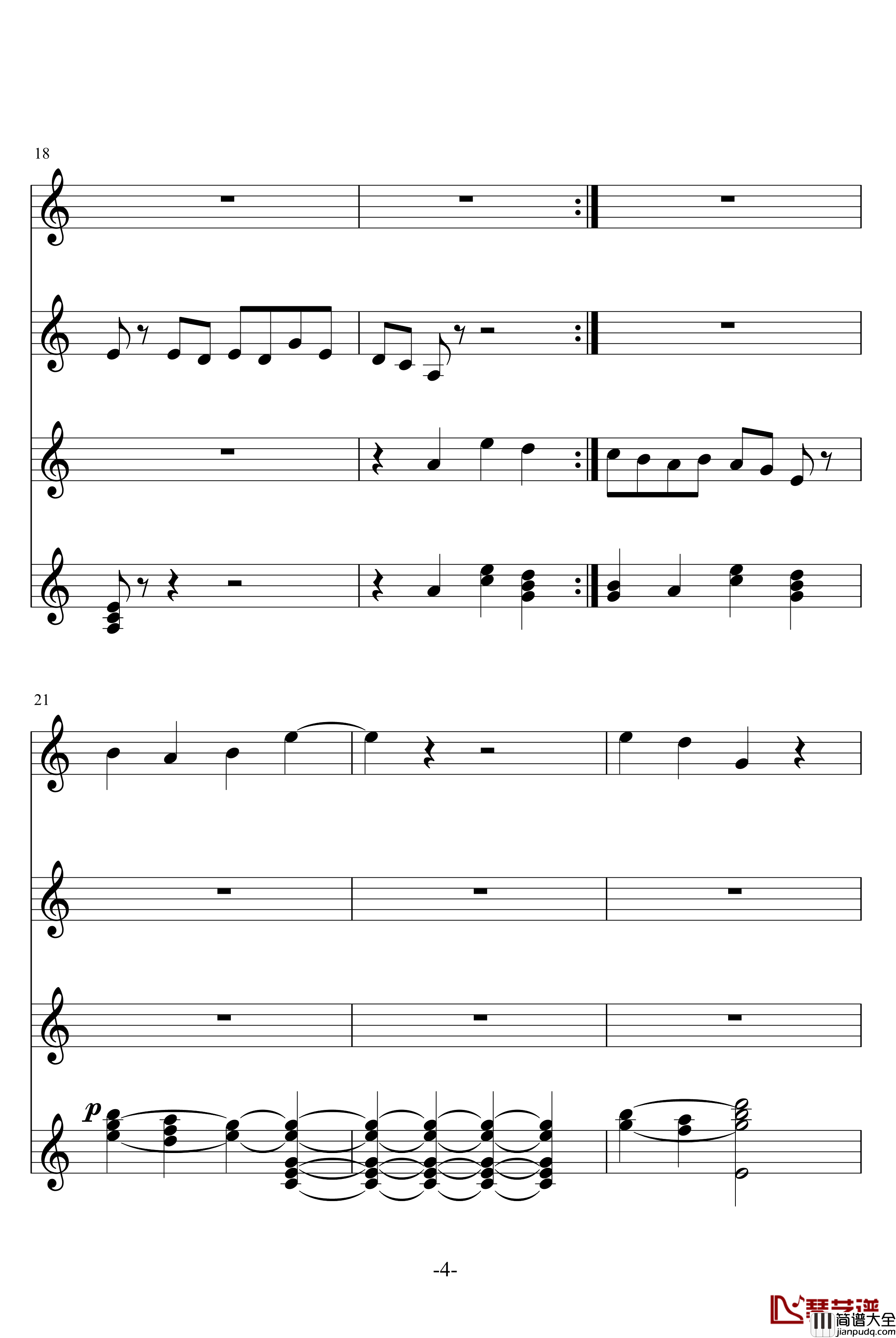 荒野上的小狐狸钢琴谱_原创,未完成_水落月痕