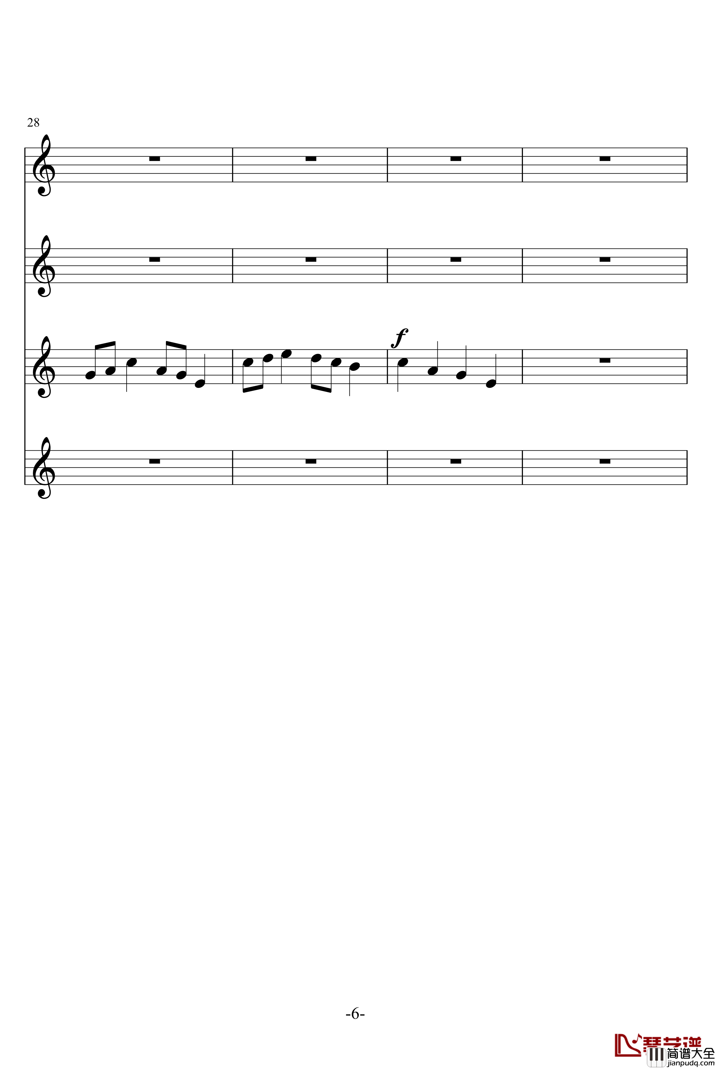 荒野上的小狐狸钢琴谱_原创,未完成_水落月痕