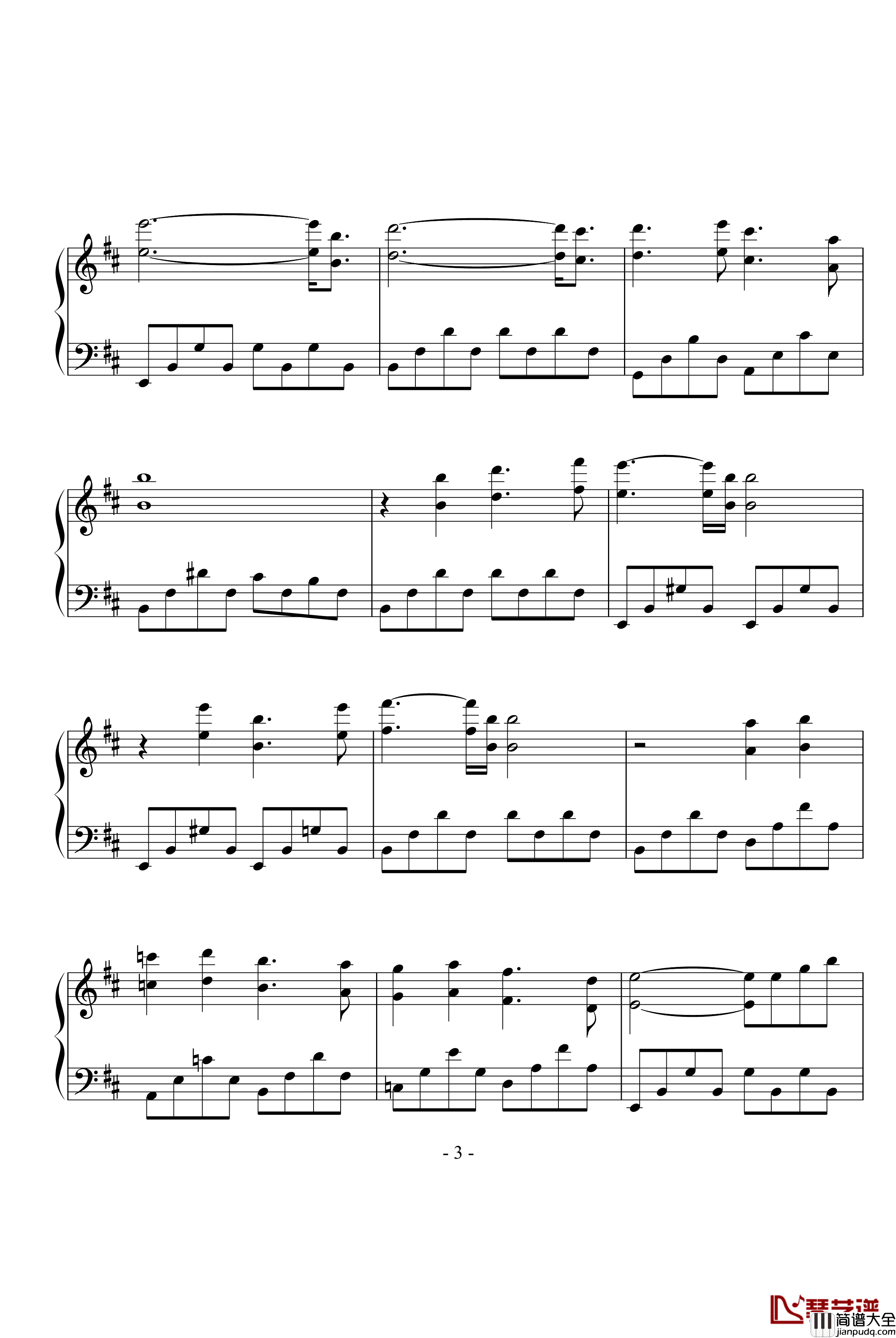 出埃及记钢琴谱_抒情版_克莱德曼