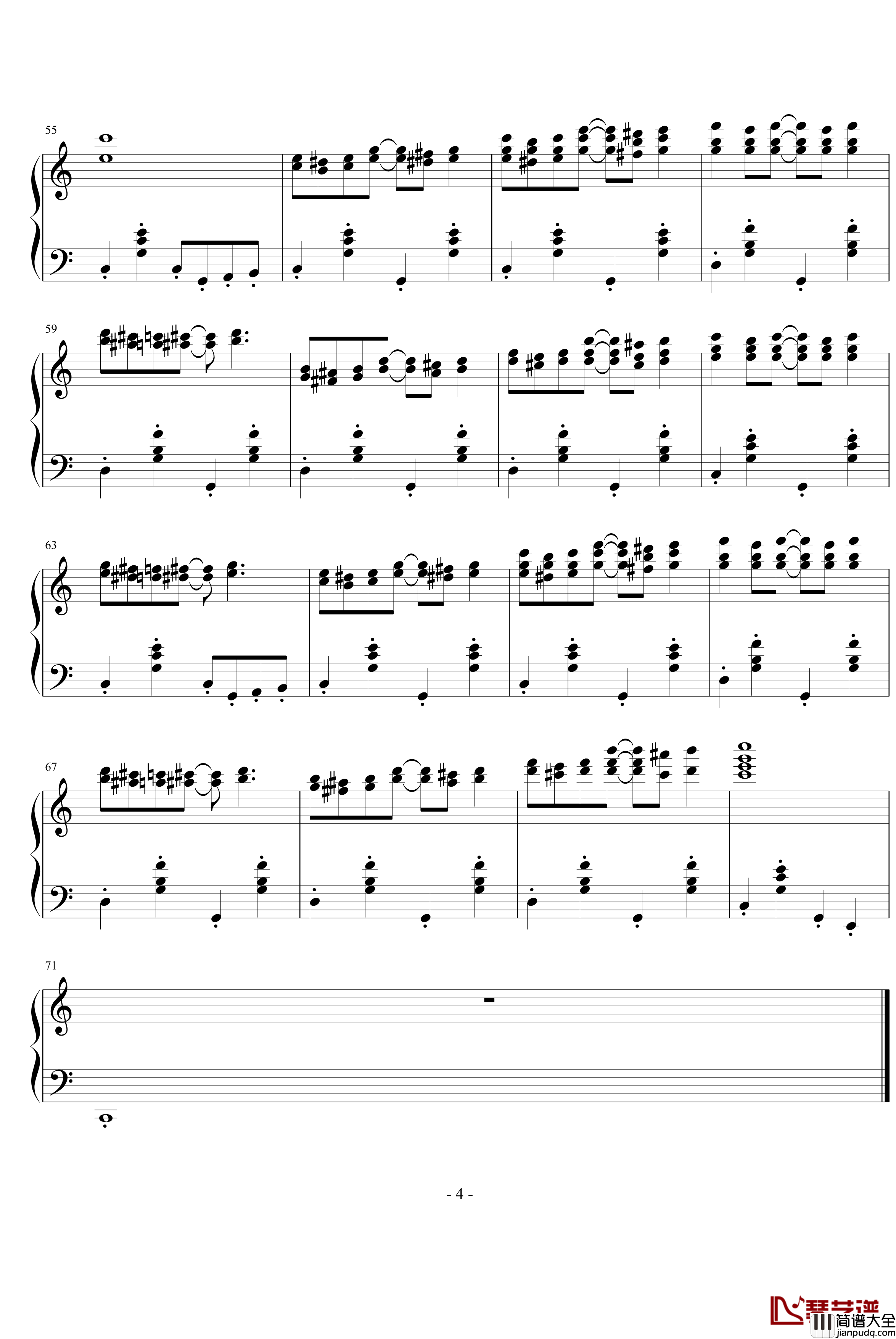 午夜乱舞钢琴谱_纯属娱乐_钢琴叫兽