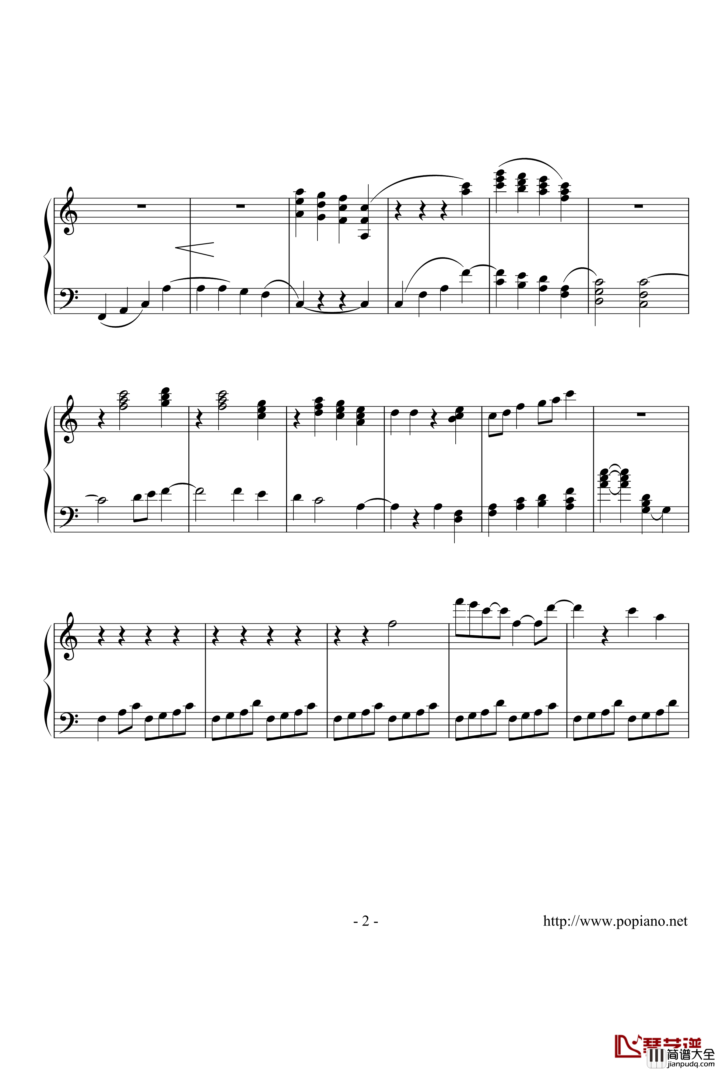 to_Melissa钢琴谱_世界名曲