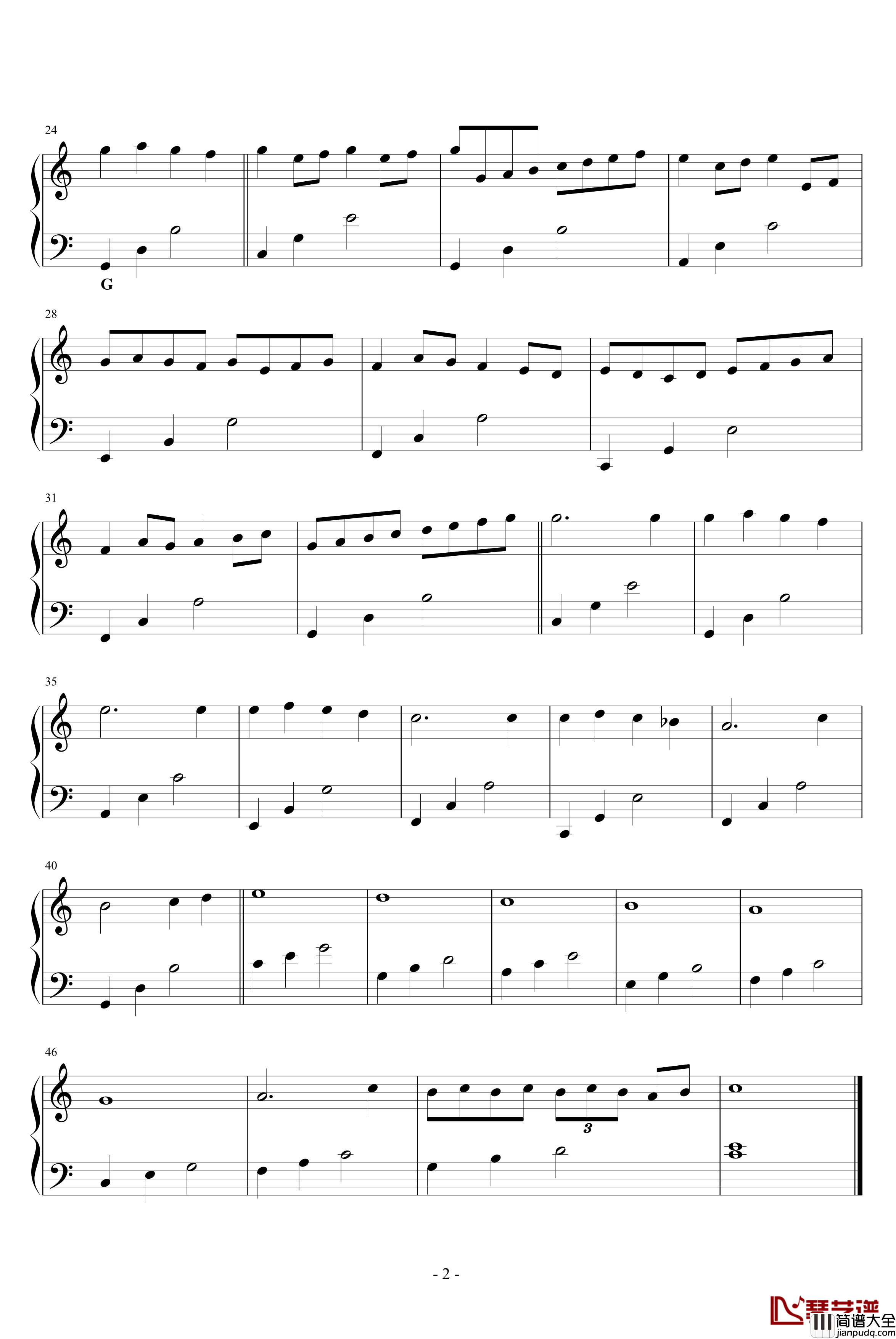 卡农初学版钢琴谱_帕赫贝尔_Pachelbel