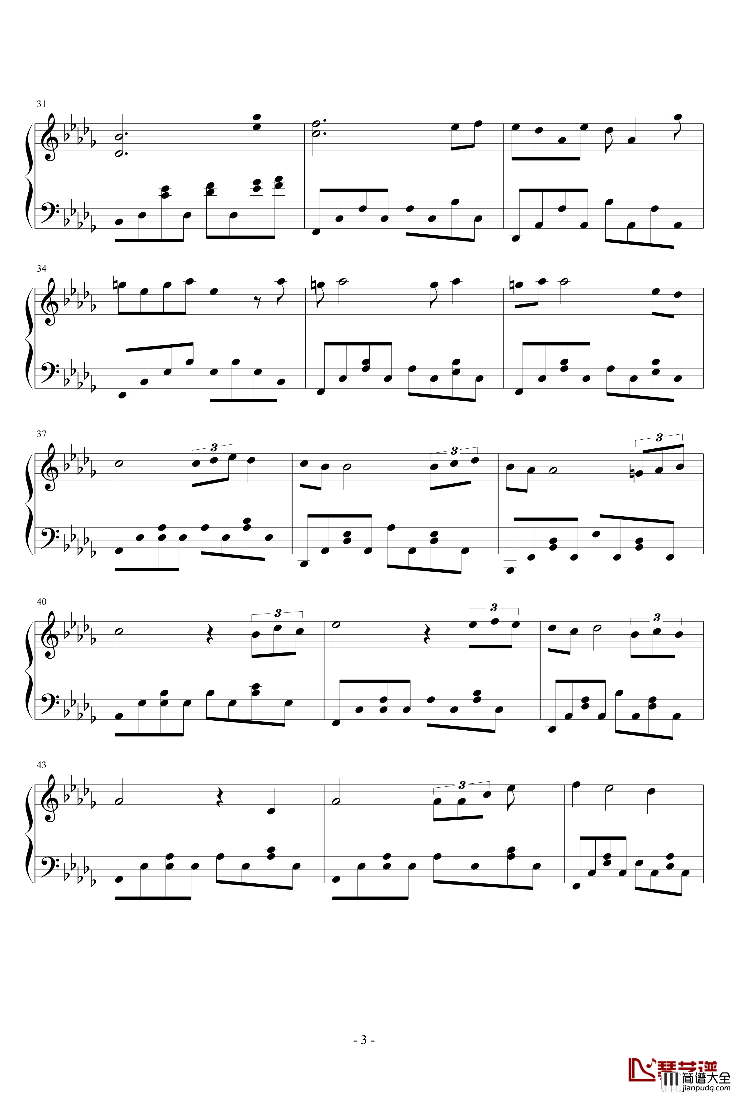 心境钢琴谱_Jean