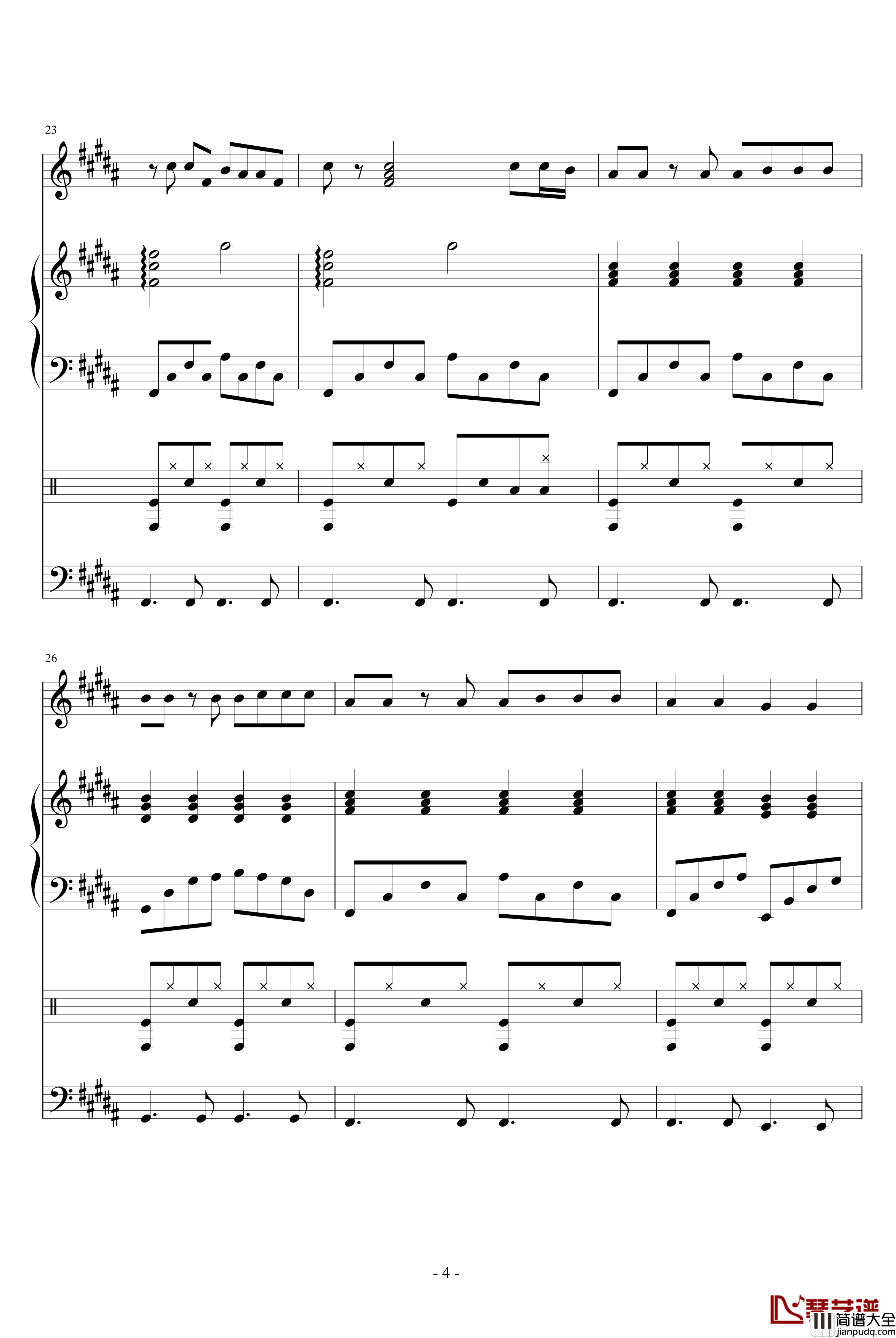 单身汉钢琴谱_血腥残阳