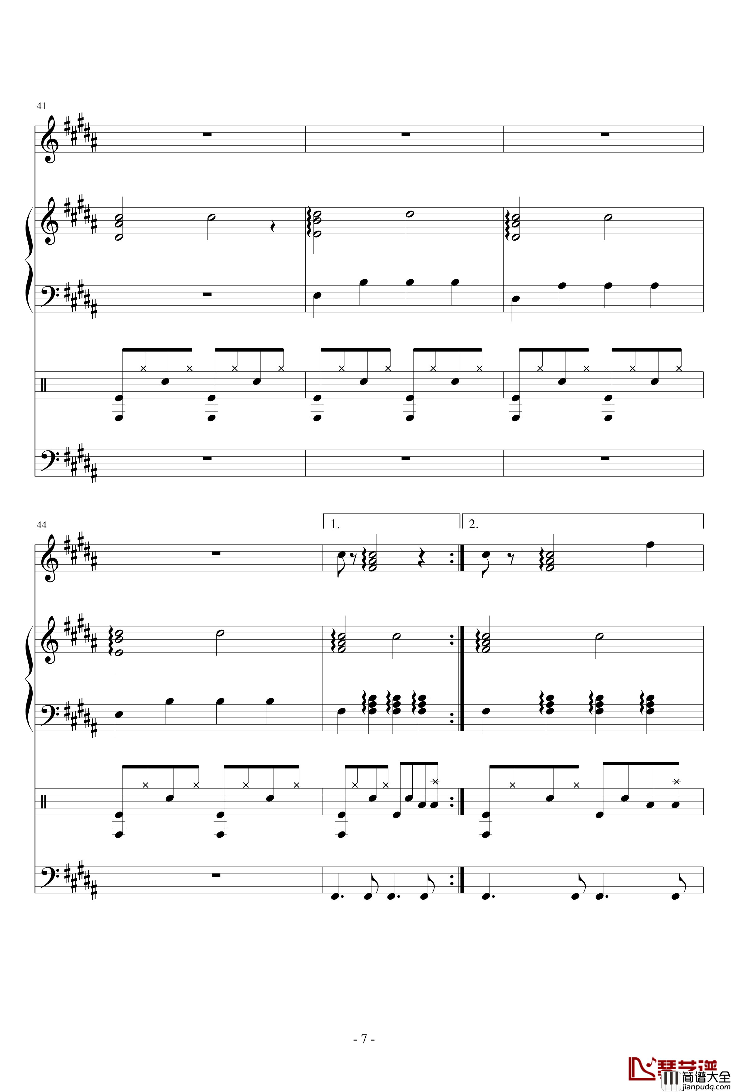 单身汉钢琴谱_血腥残阳