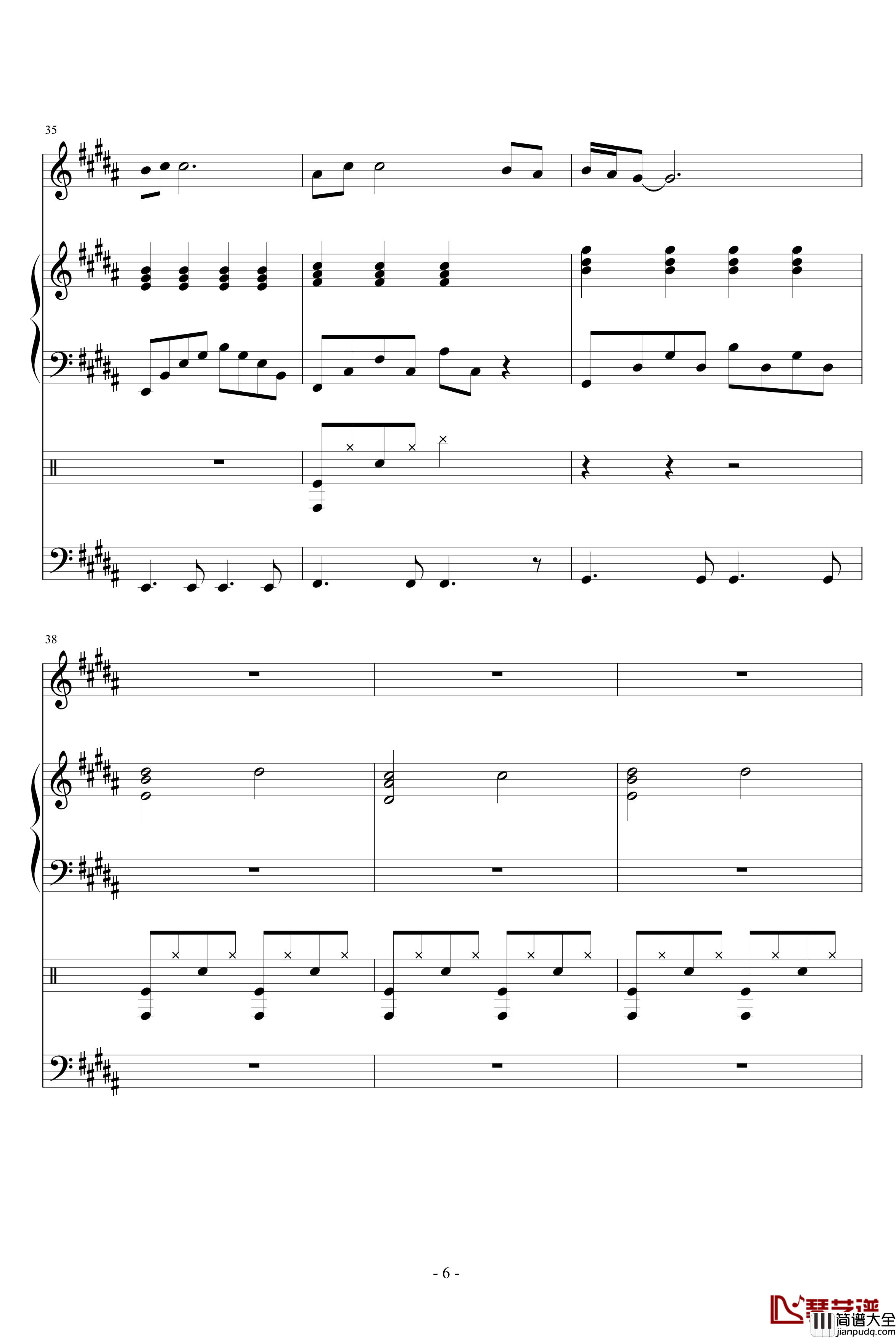 单身汉钢琴谱_血腥残阳