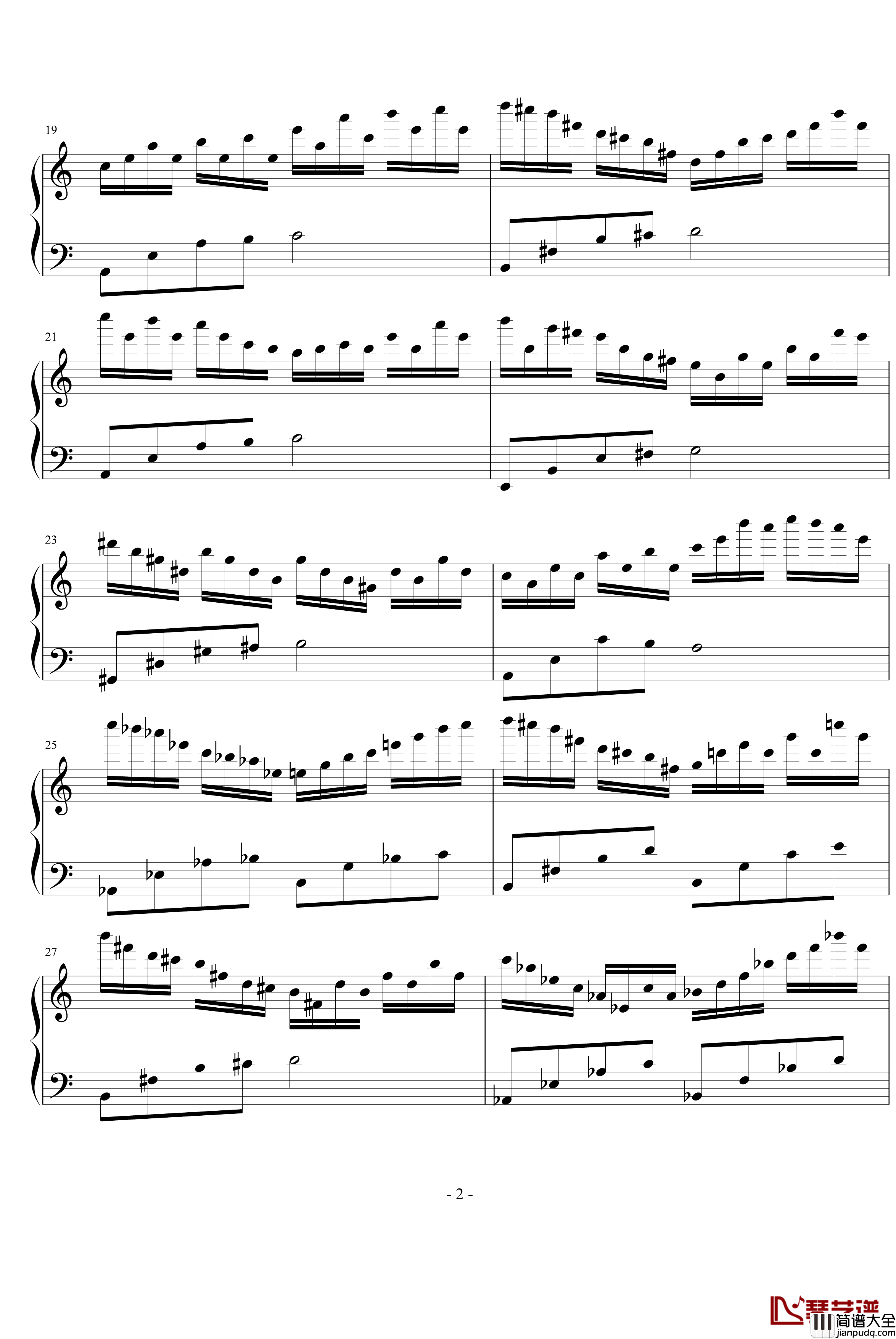 午夜的随想钢琴谱_乱按流之四_钢琴叫兽