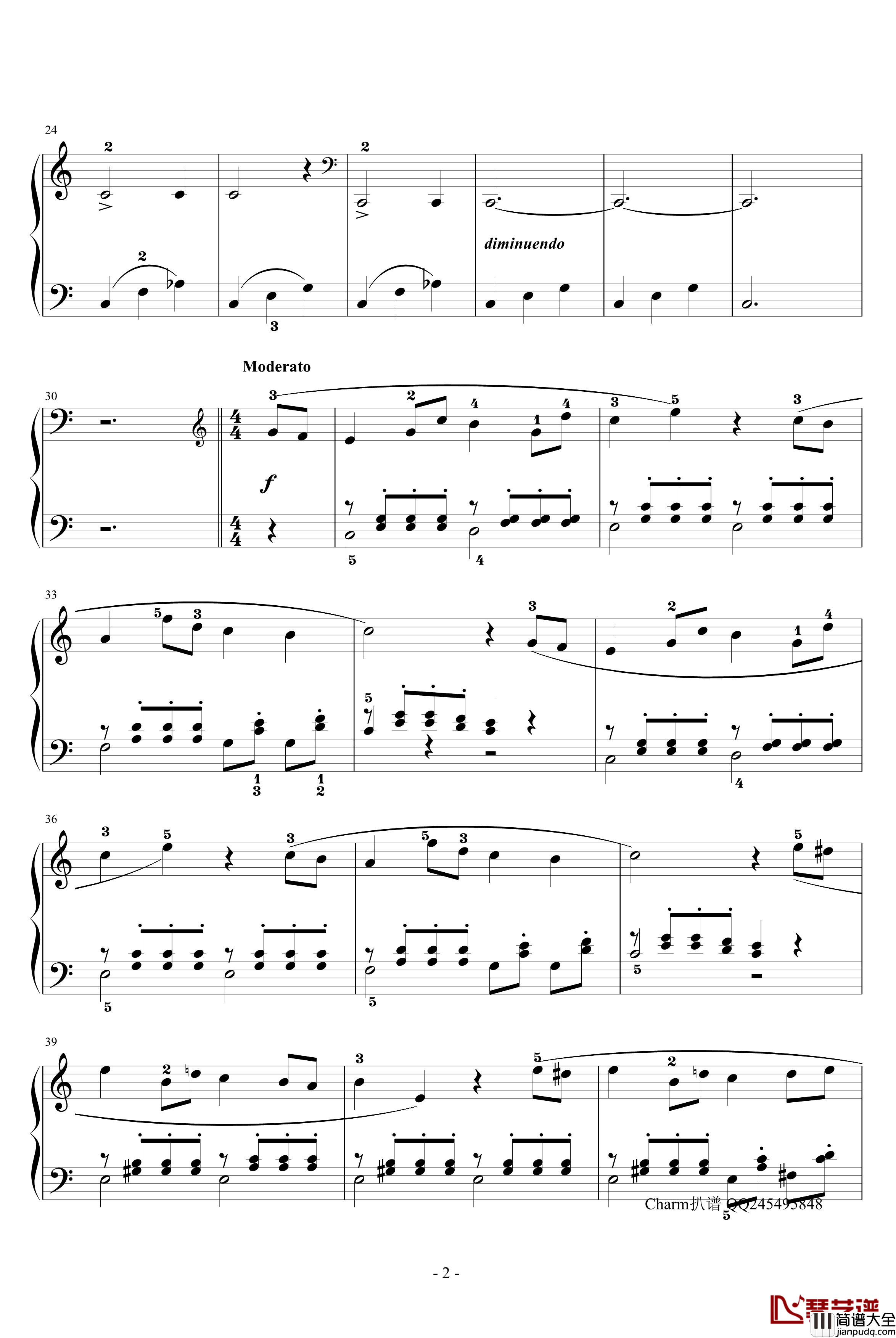 洋娃娃之梦钢琴谱_附指法_奥斯顿