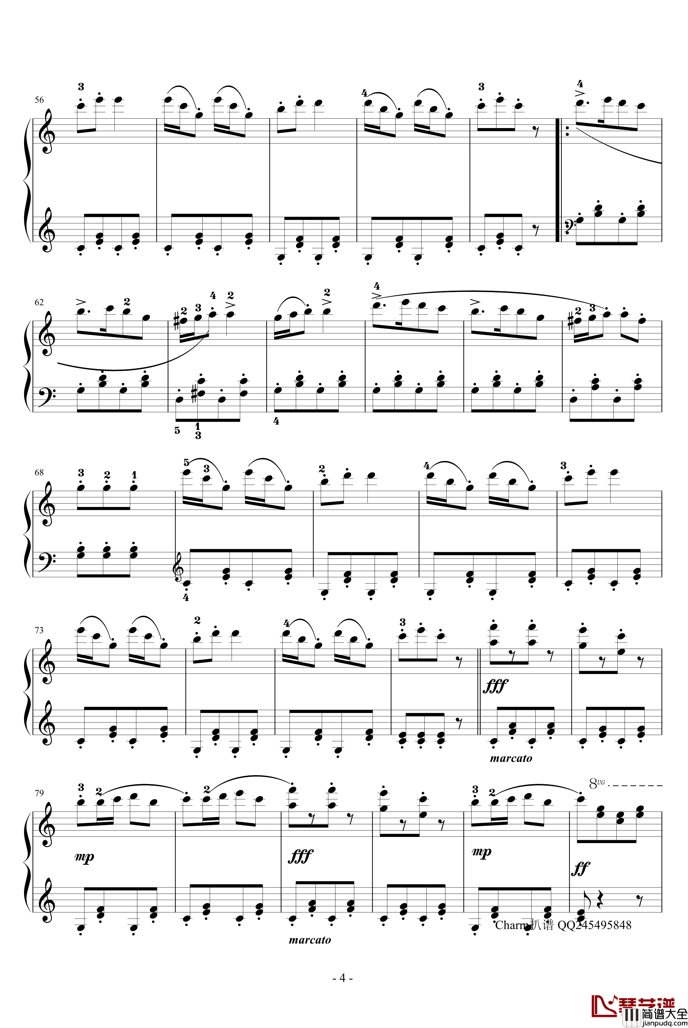 洋娃娃之梦钢琴谱_附指法_奥斯顿