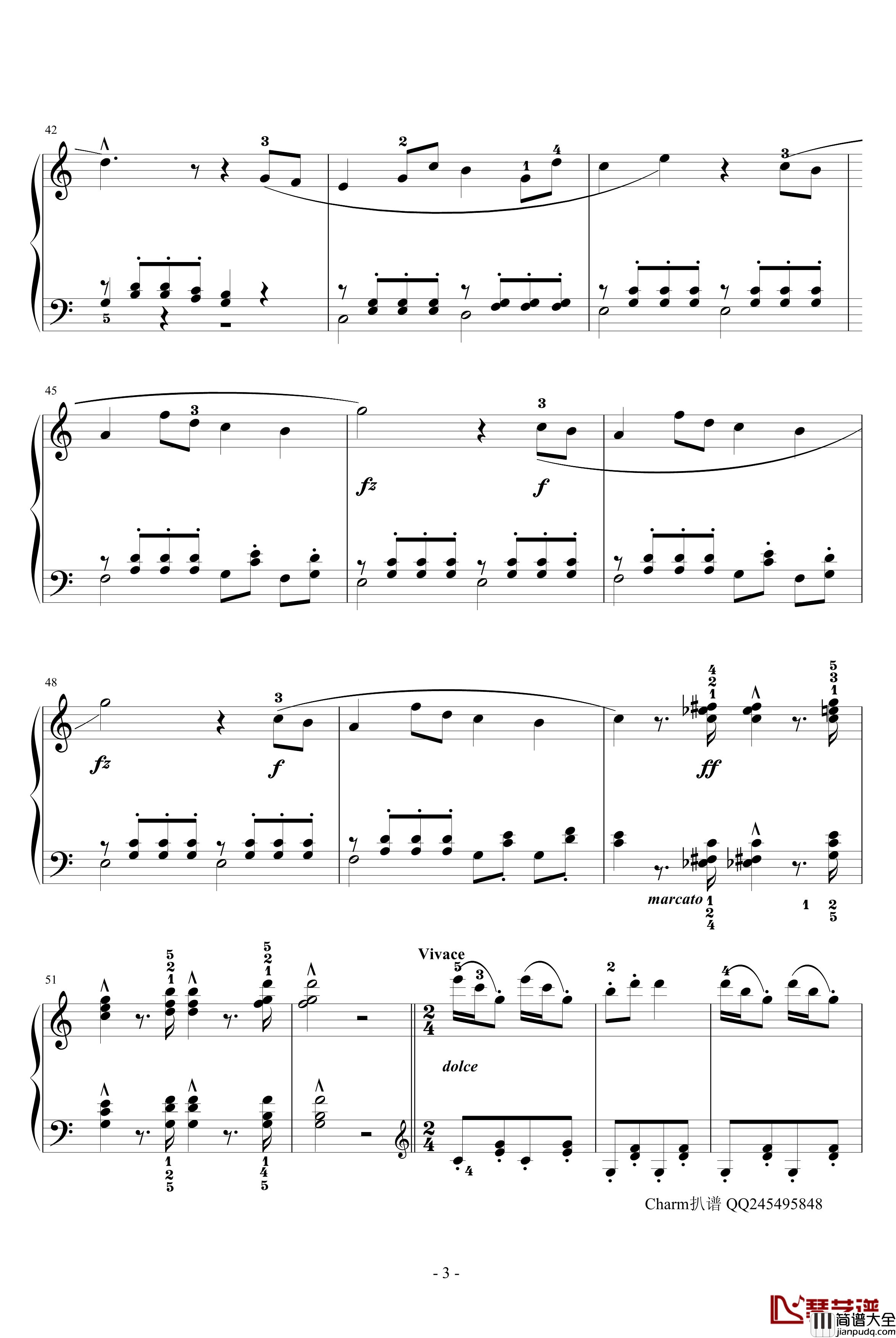 洋娃娃之梦钢琴谱_附指法_奥斯顿