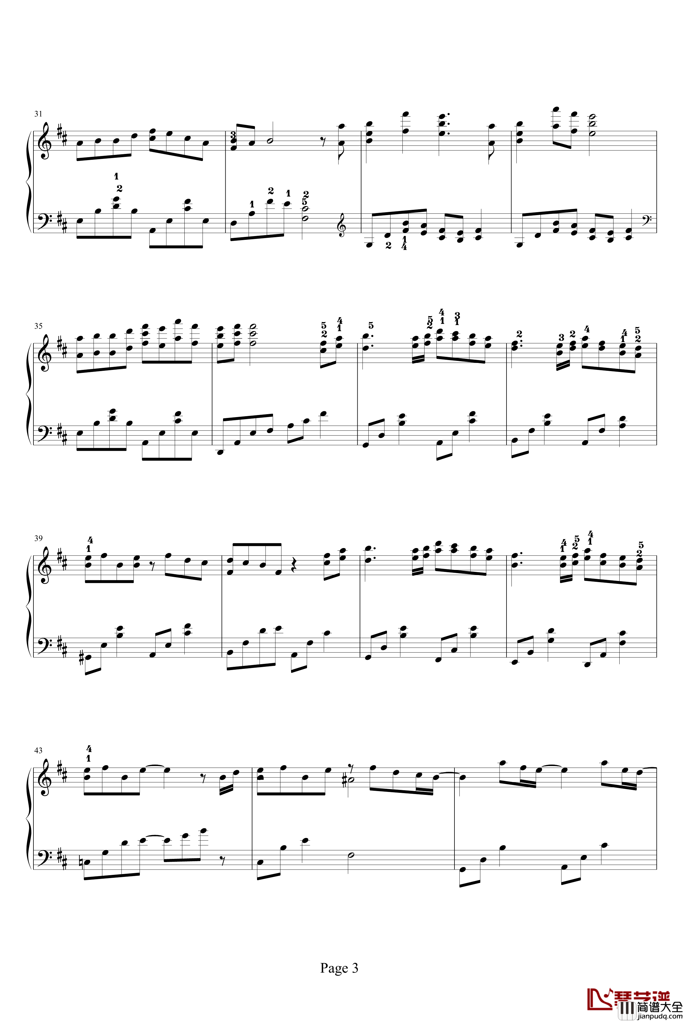 古城之涟漪钢琴谱_圣田康子