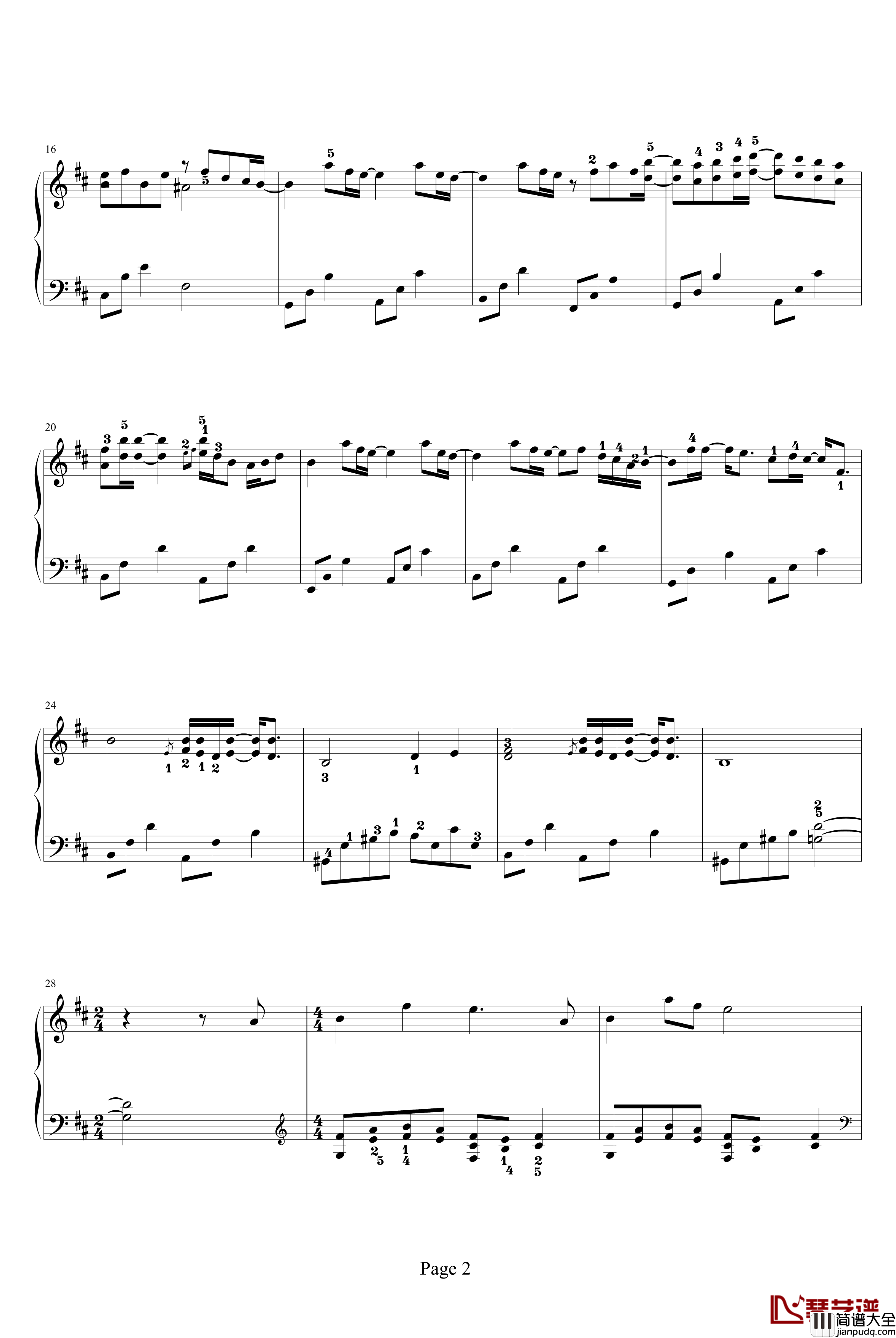 古城之涟漪钢琴谱_圣田康子