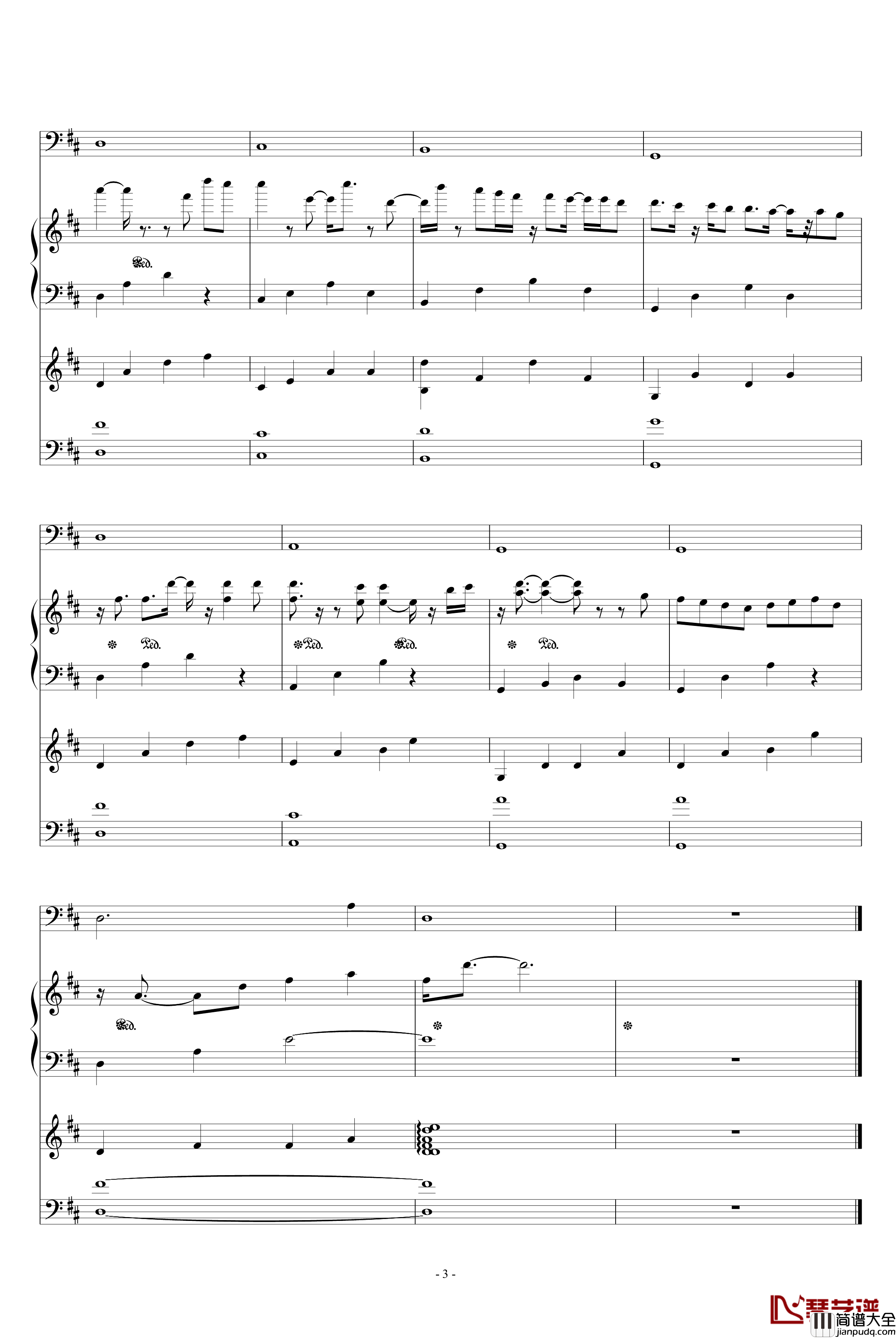 为你演奏钢琴谱_陈宇喆