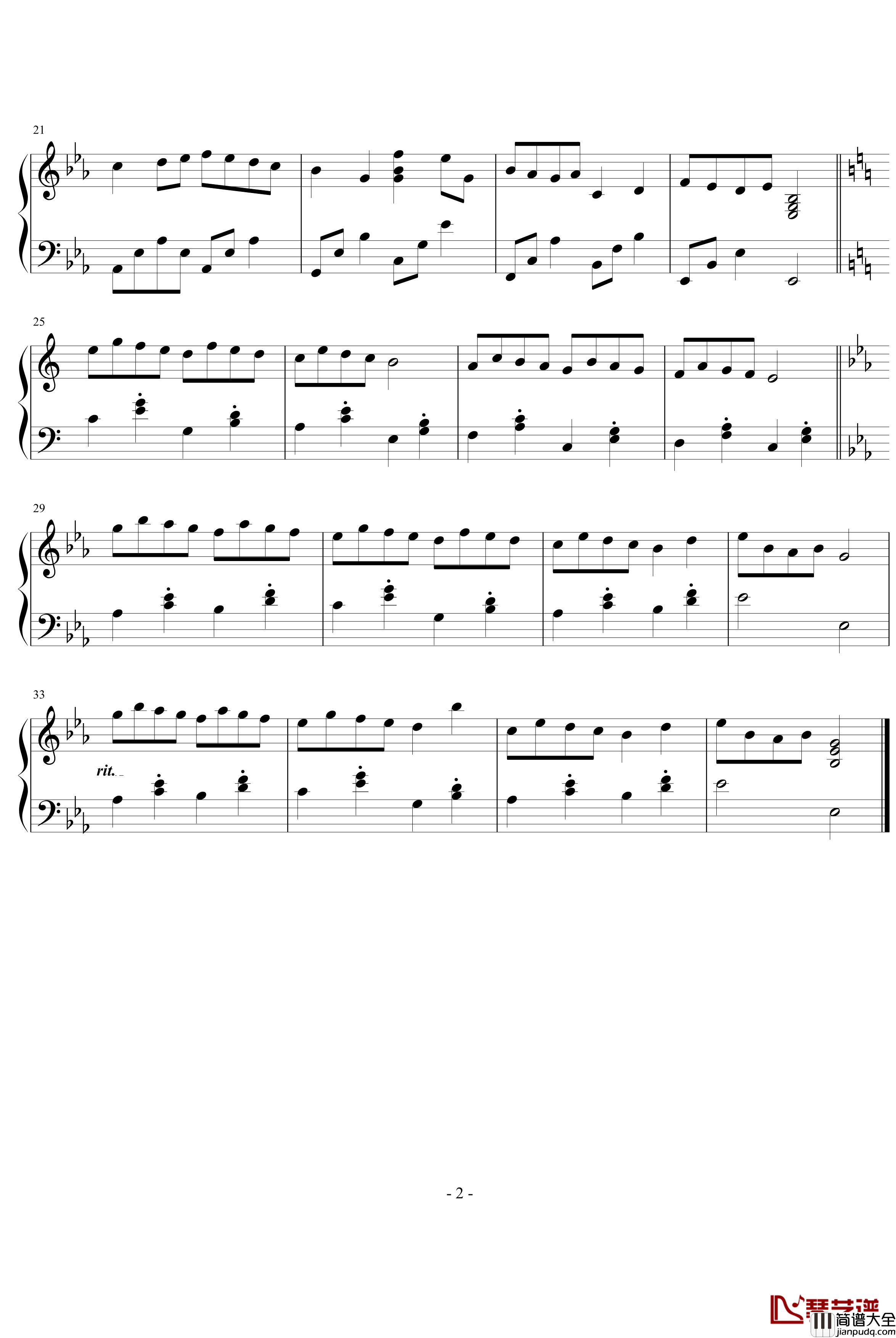 零之使魔插曲钢琴谱_动漫影视