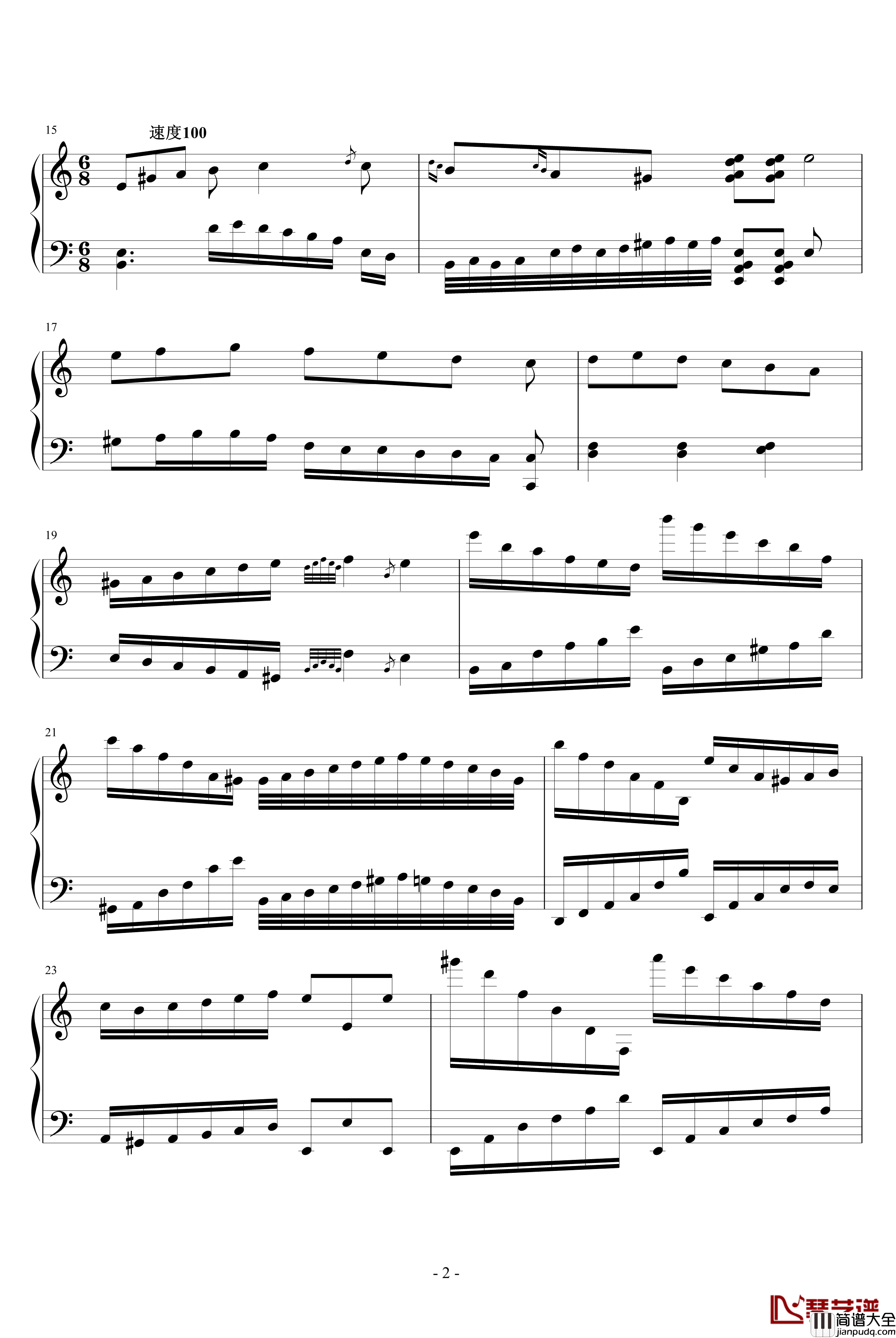 Destroyed钢琴谱_飒飒de淼