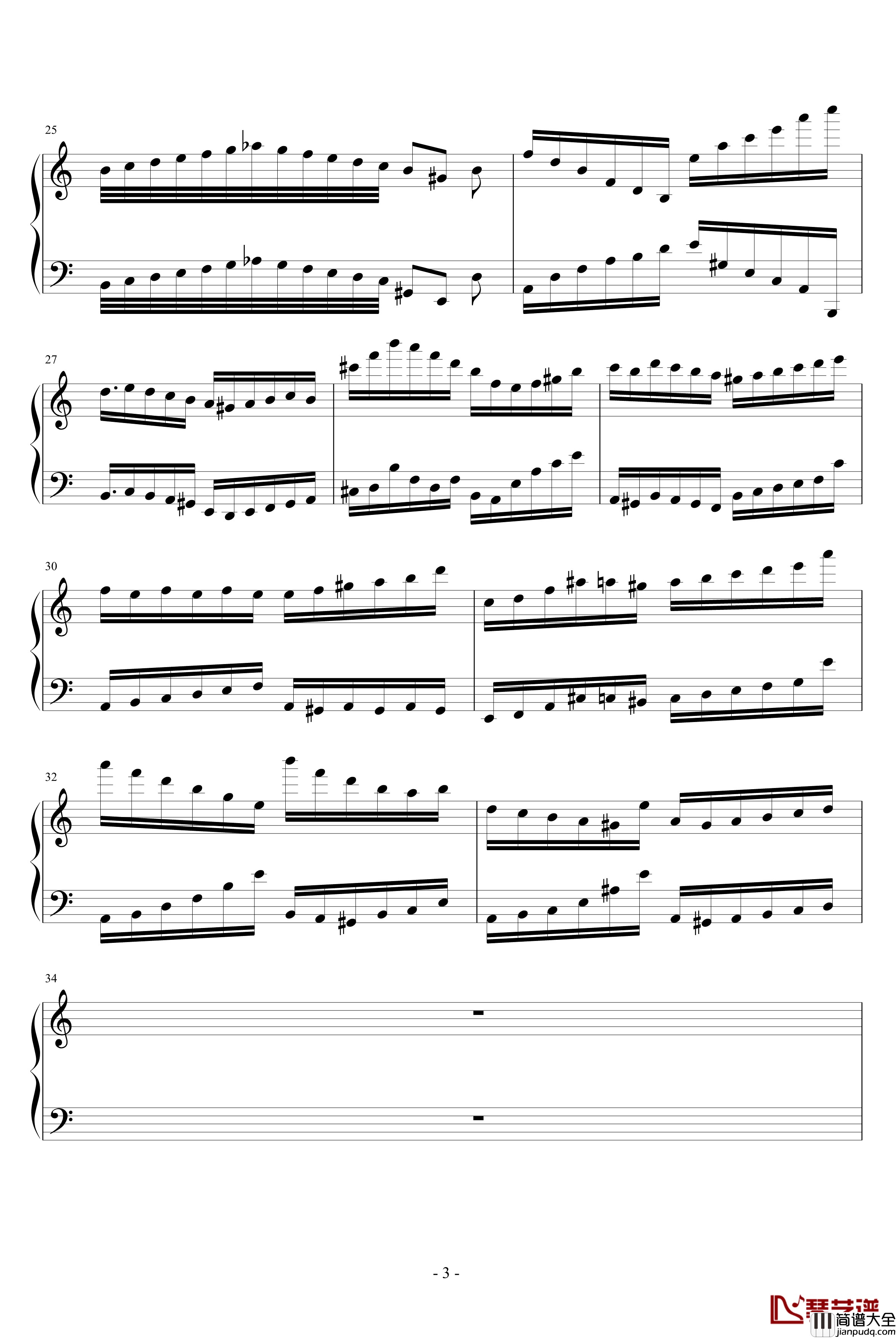 Destroyed钢琴谱_飒飒de淼