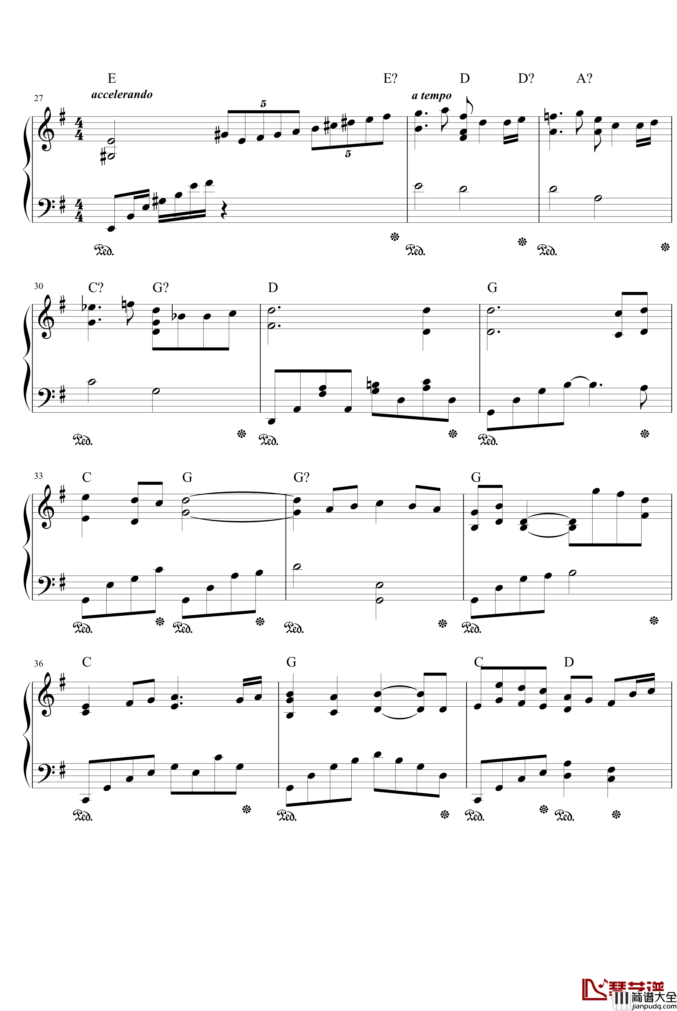 memory钢琴谱_久石让_入殓师