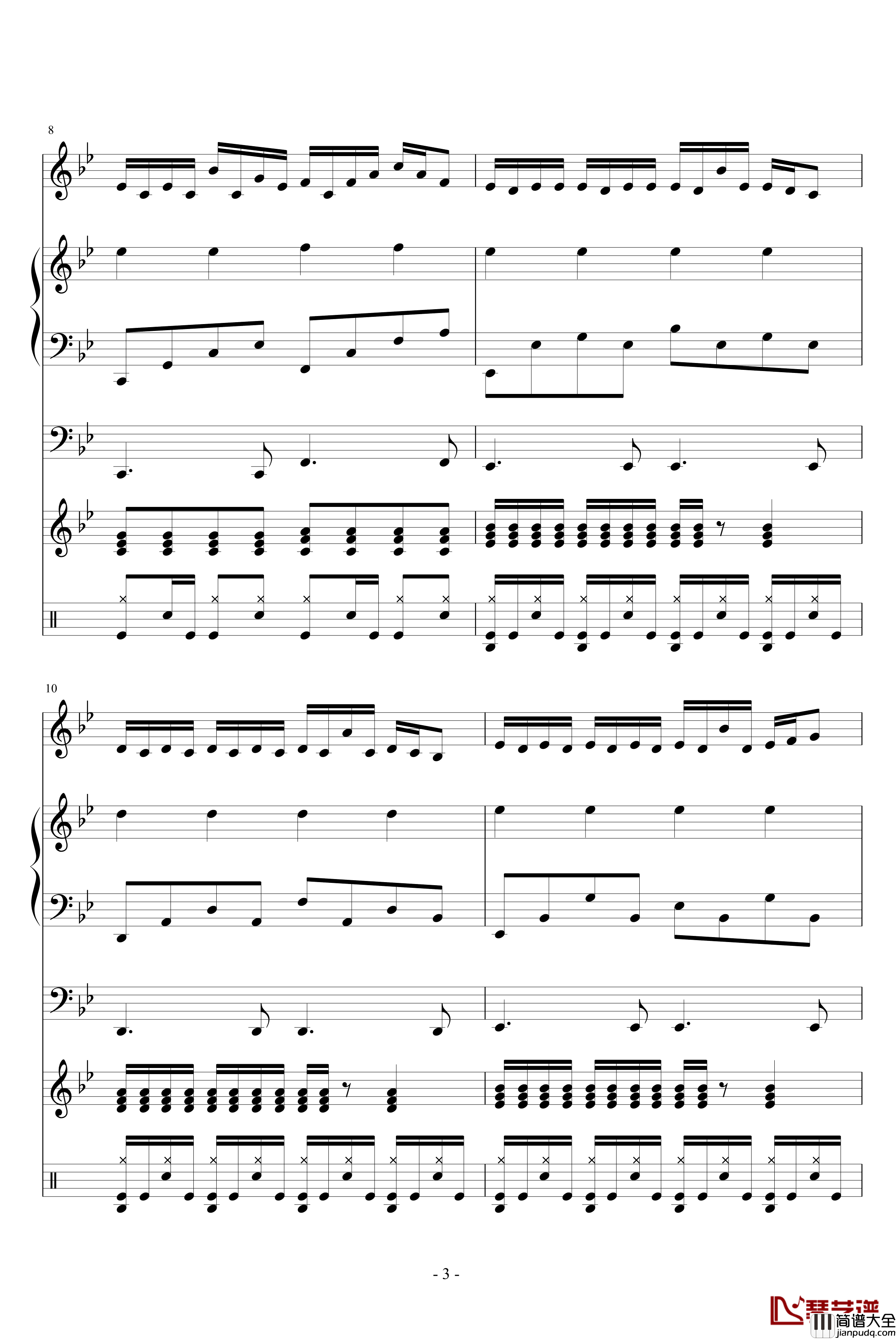 摇滚小天后钢琴谱_血腥残阳