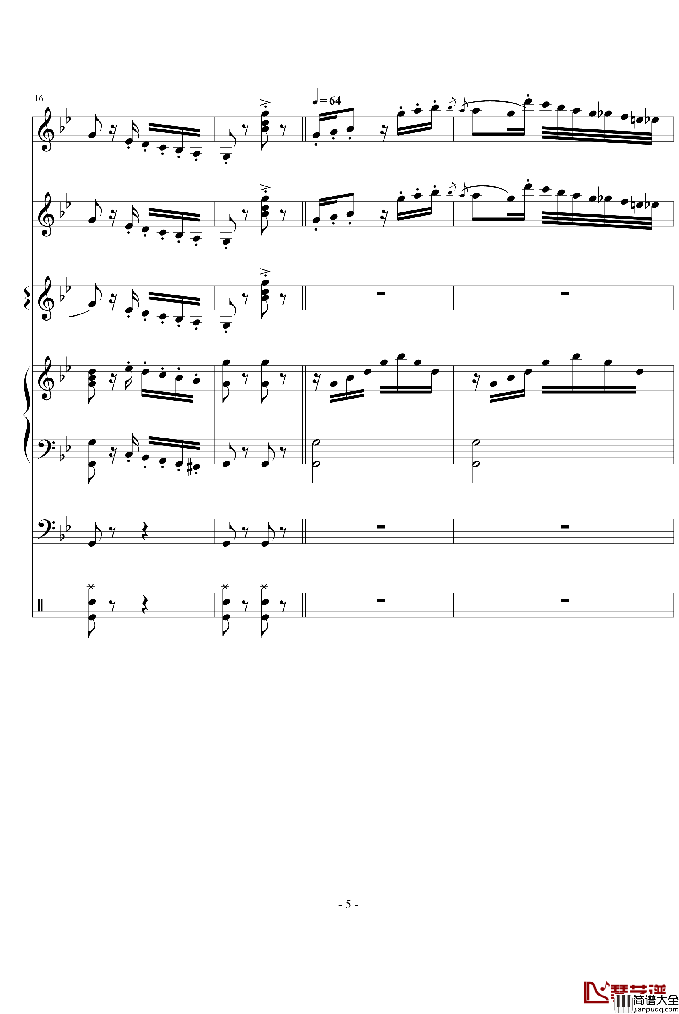 化妆舞会钢琴谱_世界名曲