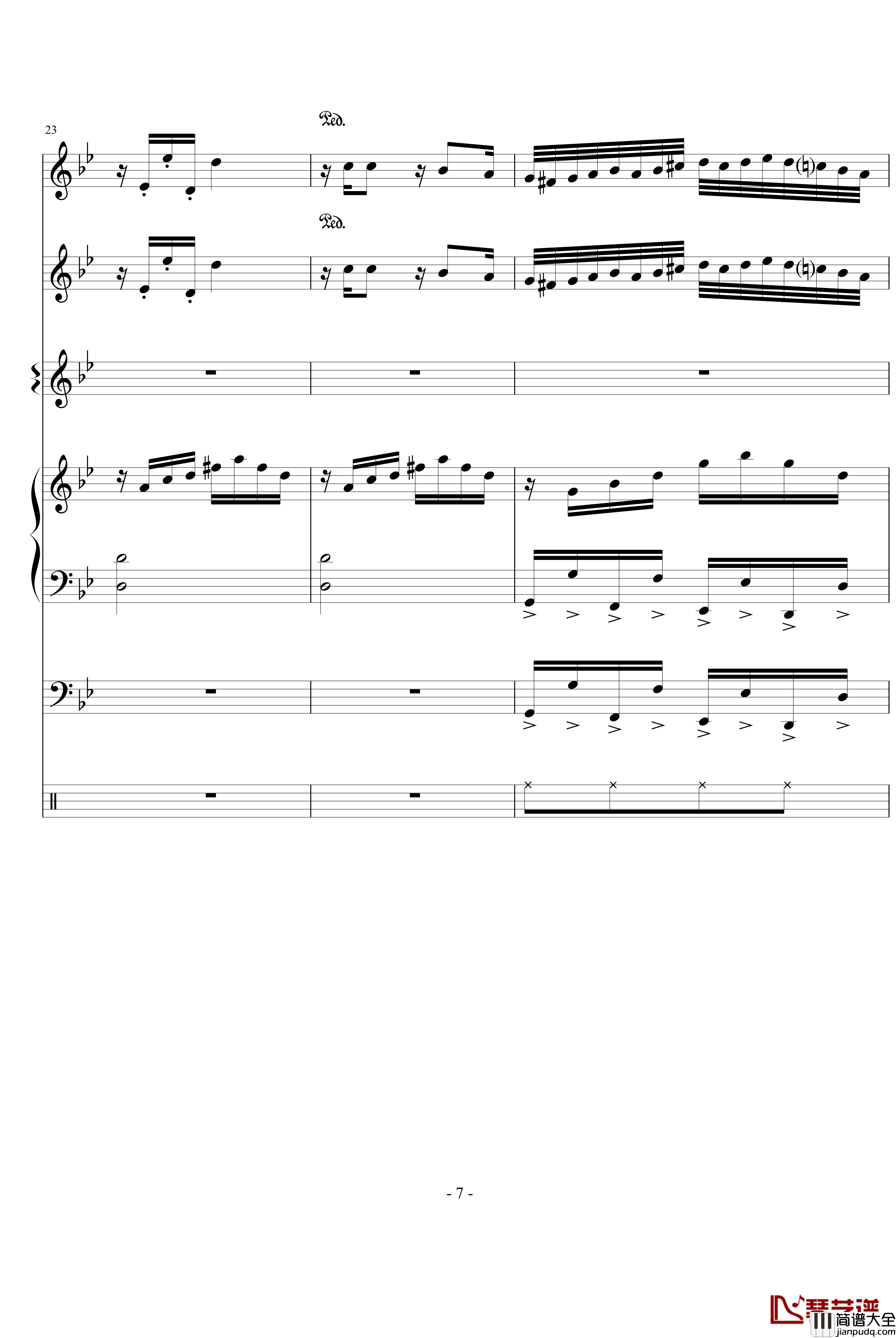 化妆舞会钢琴谱_世界名曲