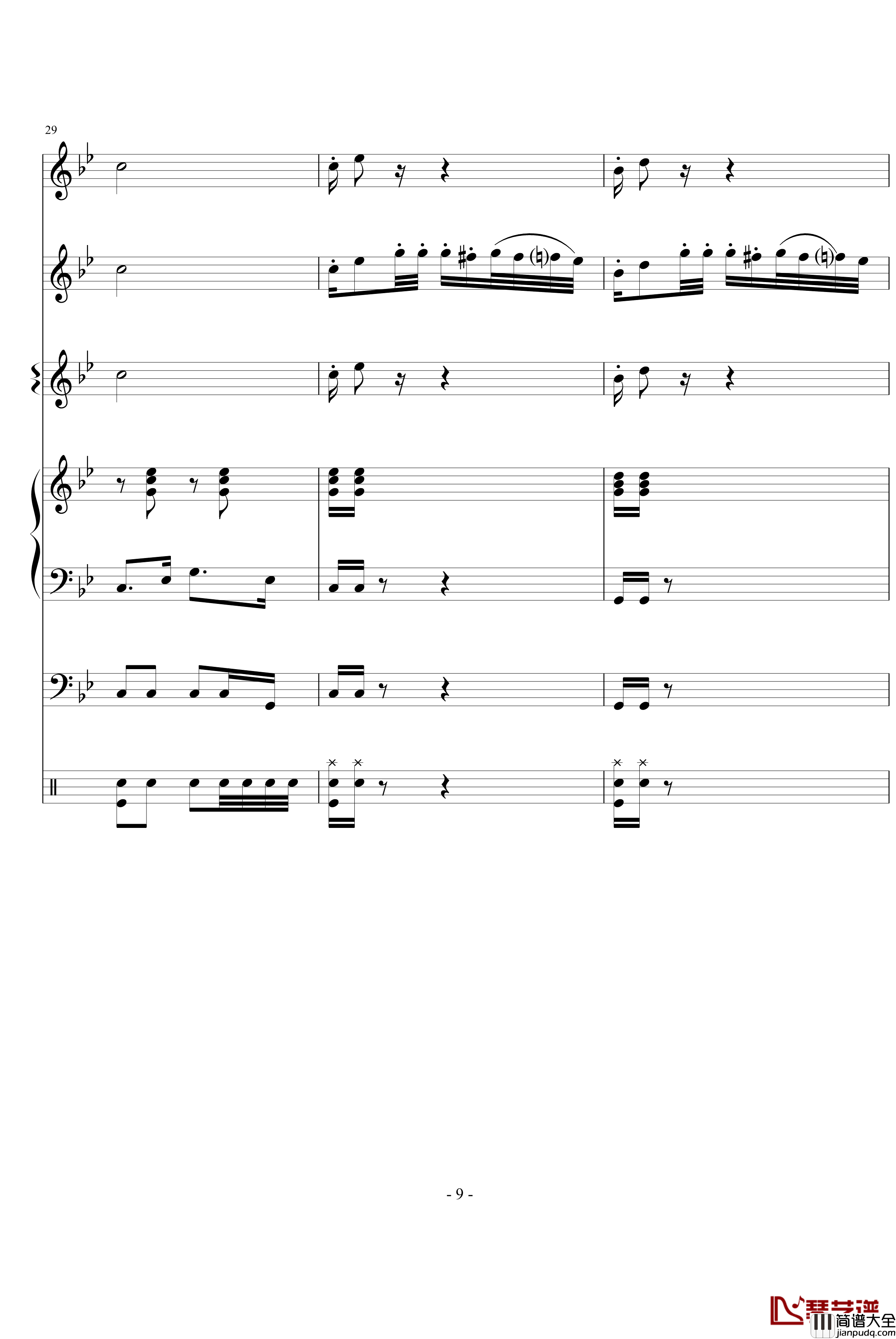 化妆舞会钢琴谱_世界名曲