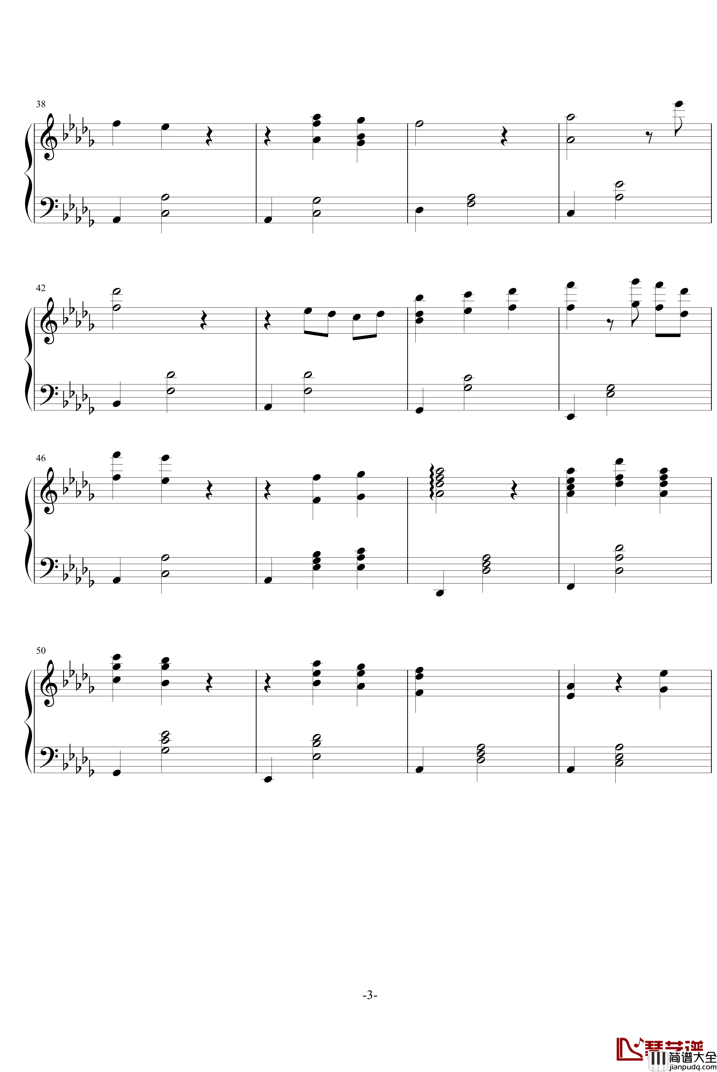 回忆钢琴谱_zanta