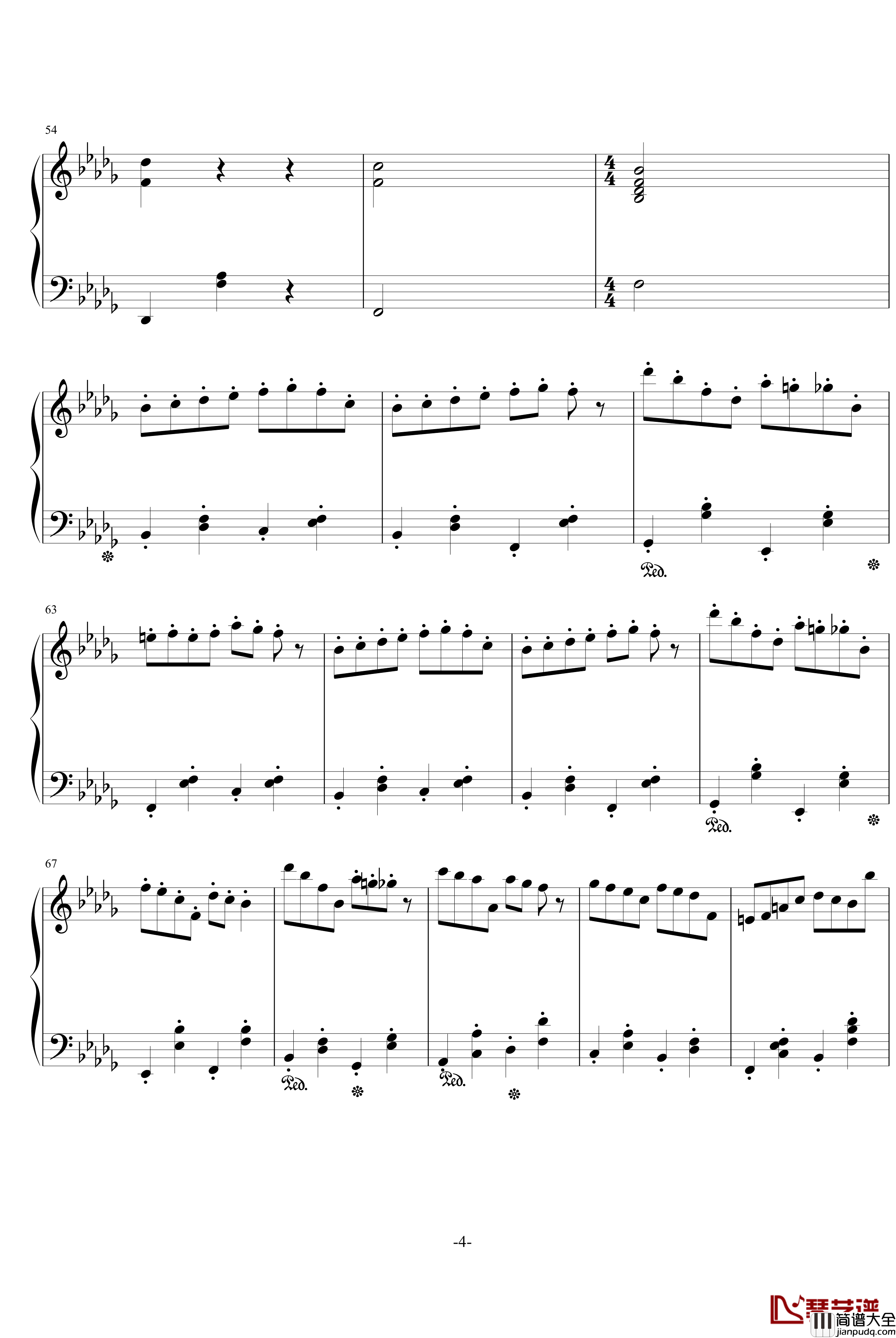 回忆钢琴谱_zanta