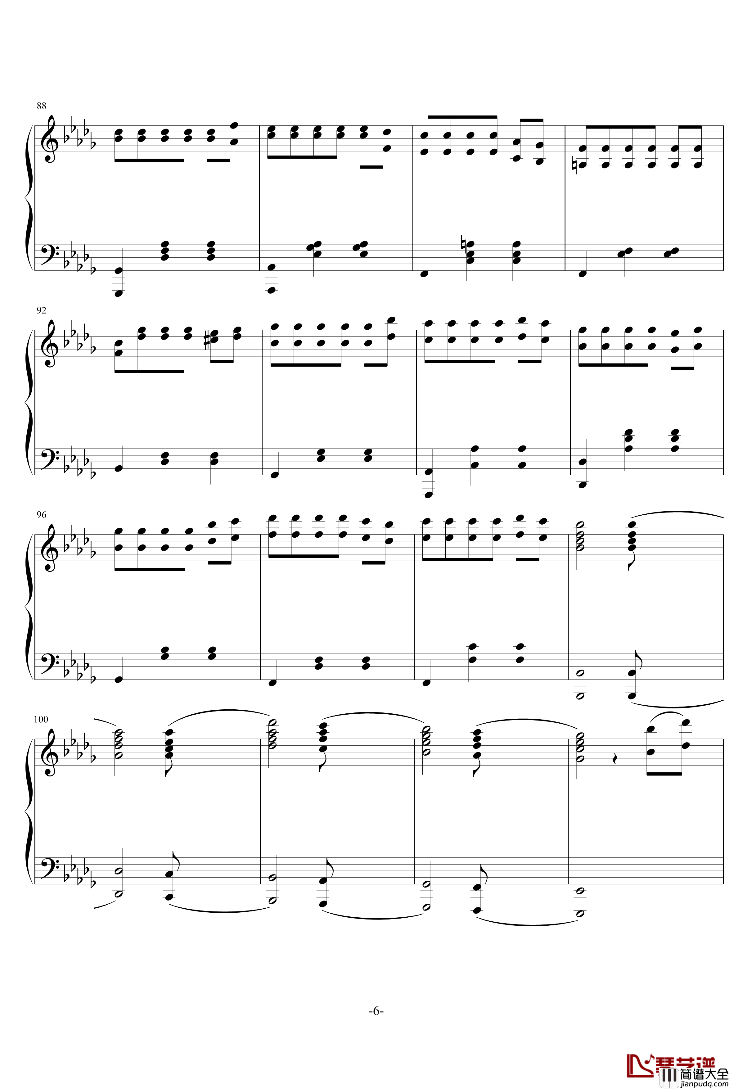 回忆钢琴谱_zanta